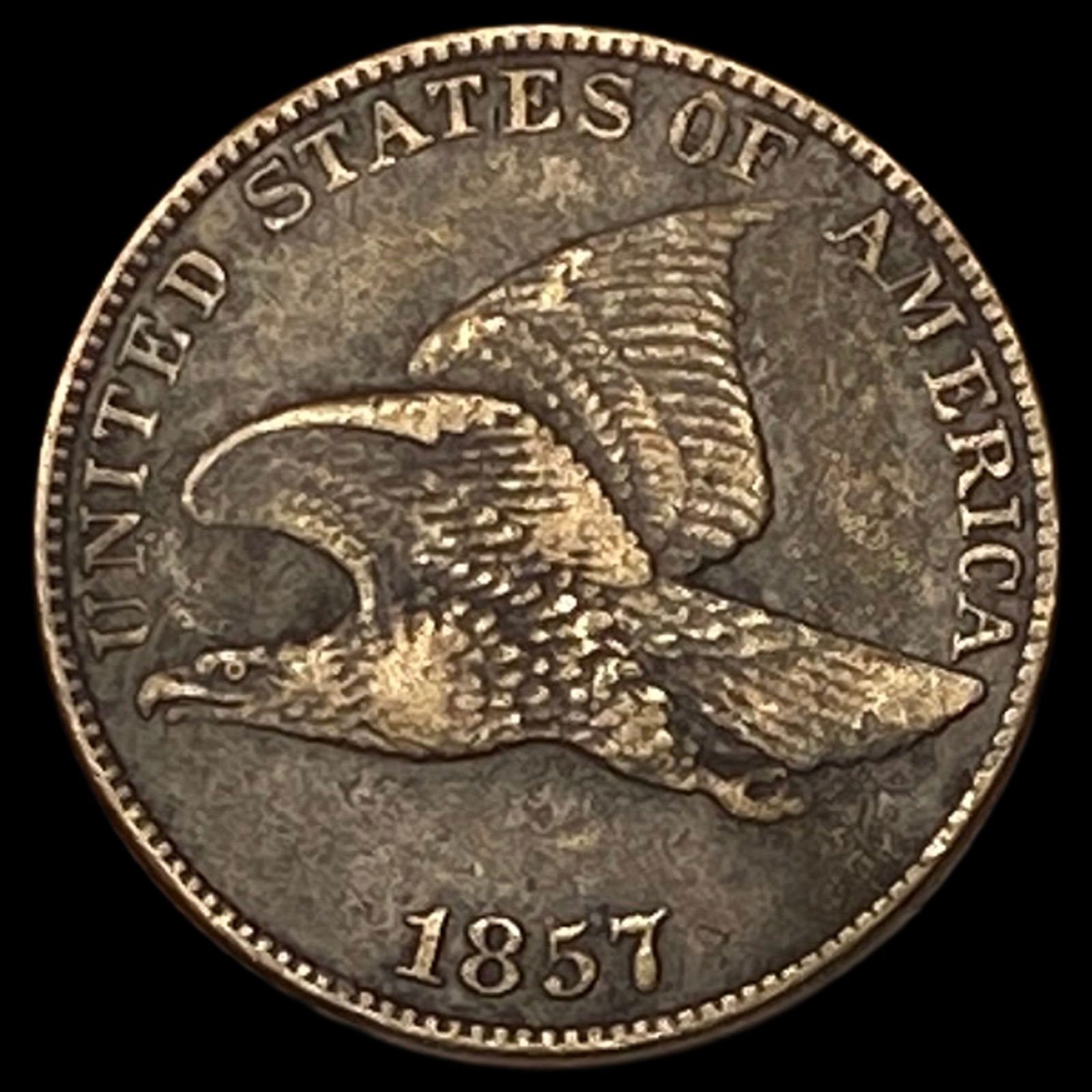 1857 Flying Eagle Cent NEARLY UNCIRCULATED (1 of 2)
