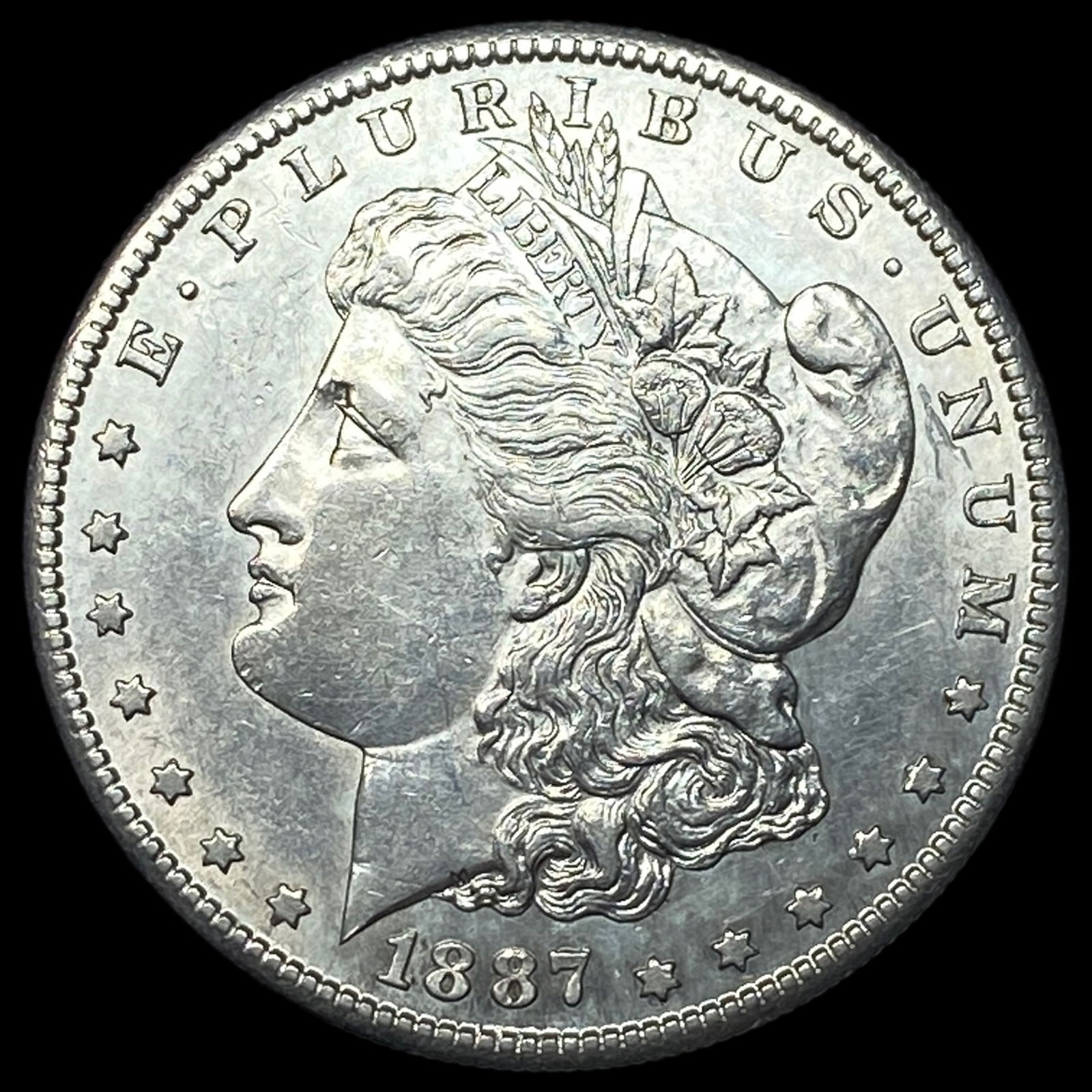 1887-S Silver Morgan Dollar CHOICE AU: 1887-S Silver Morgan Dollar CHOICE AU