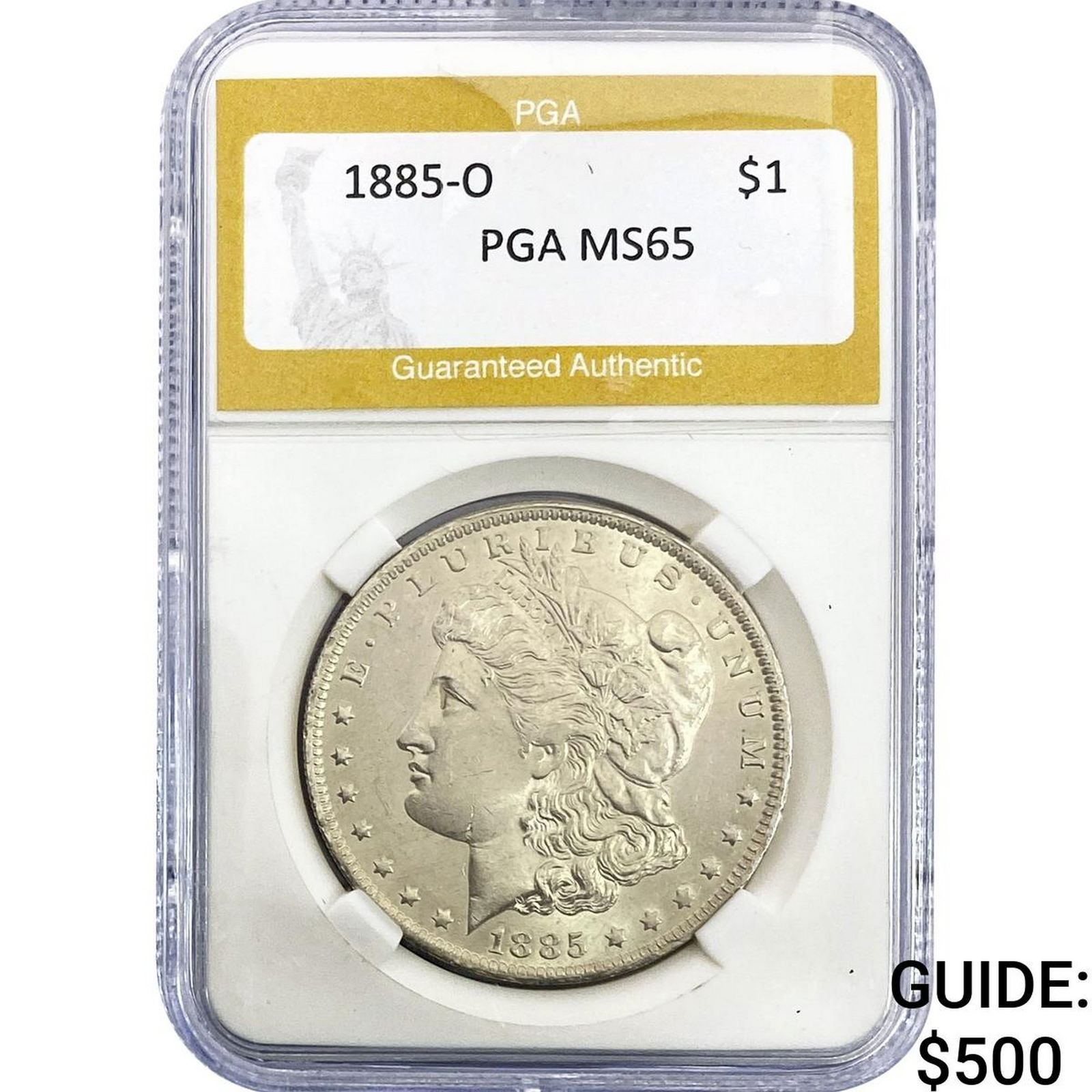 1885-O Morgan Silver Dollar PGA MS65 (1 of 2)