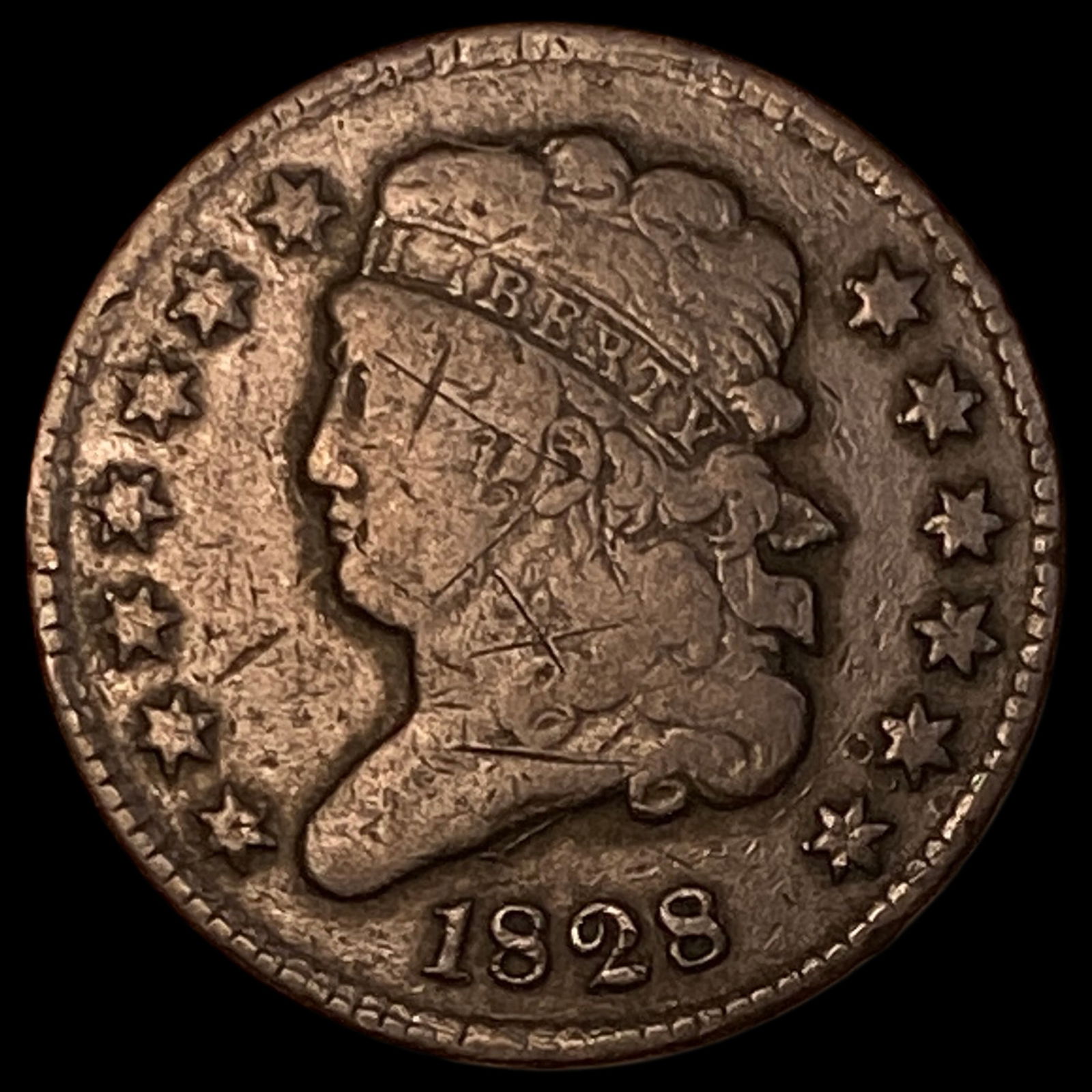 1828 Classic Head Half Cent LIGHTLY CIRCULATED (1 of 2)