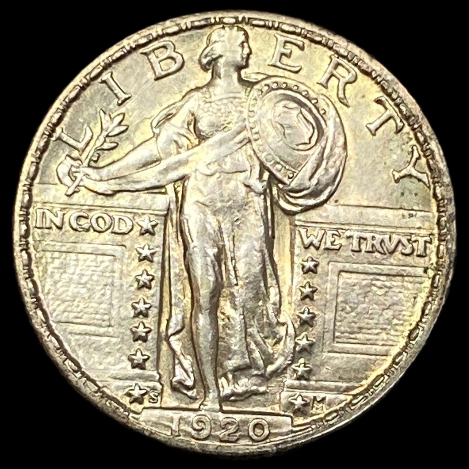 1920-S Standing Liberty Quarter CHOICE AU: 1920-S Standing Liberty Quarter CHOICE AU