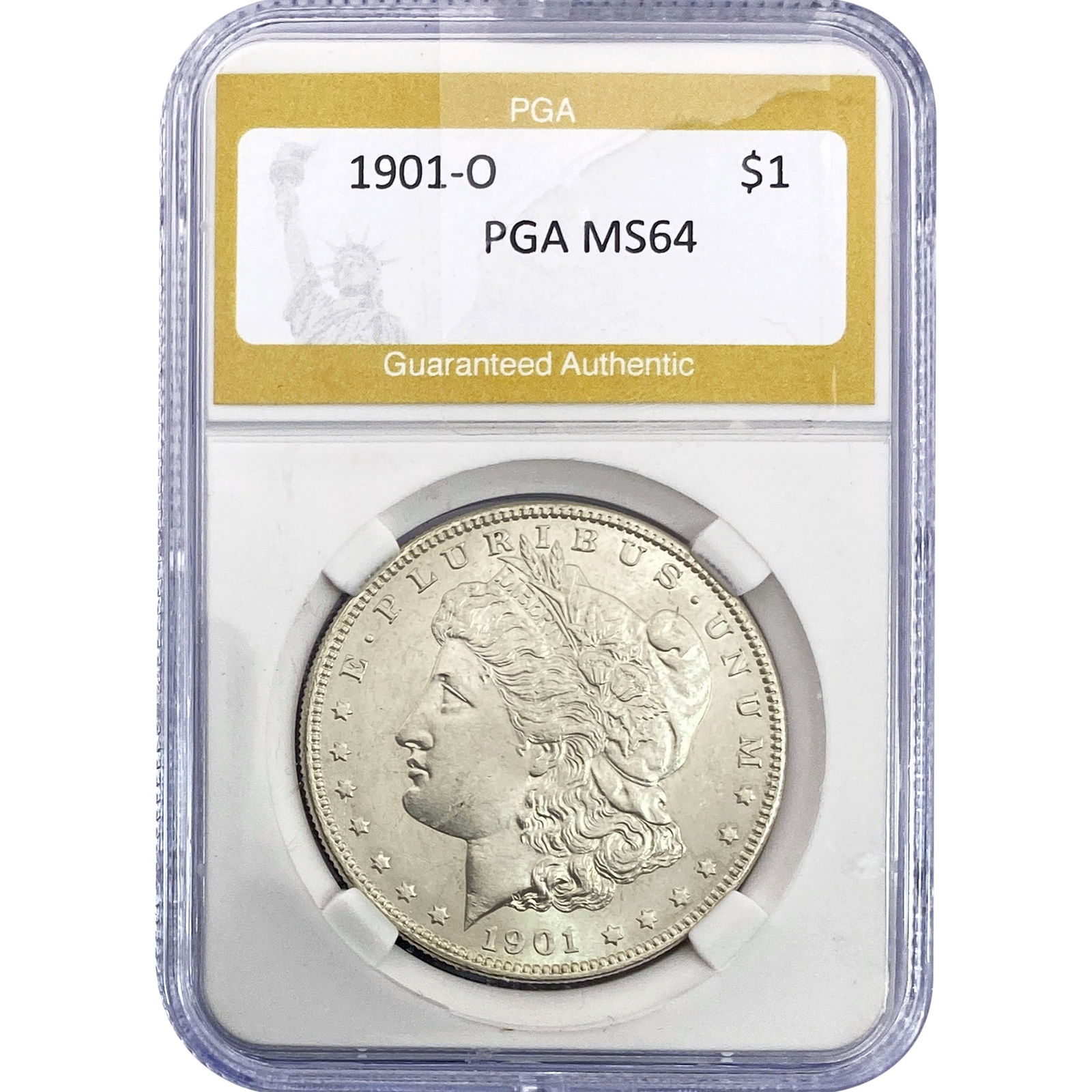1901-O Morgan Silver Dollar PGA MS64: 1901-O Morgan Silver Dollar PGA MS64
