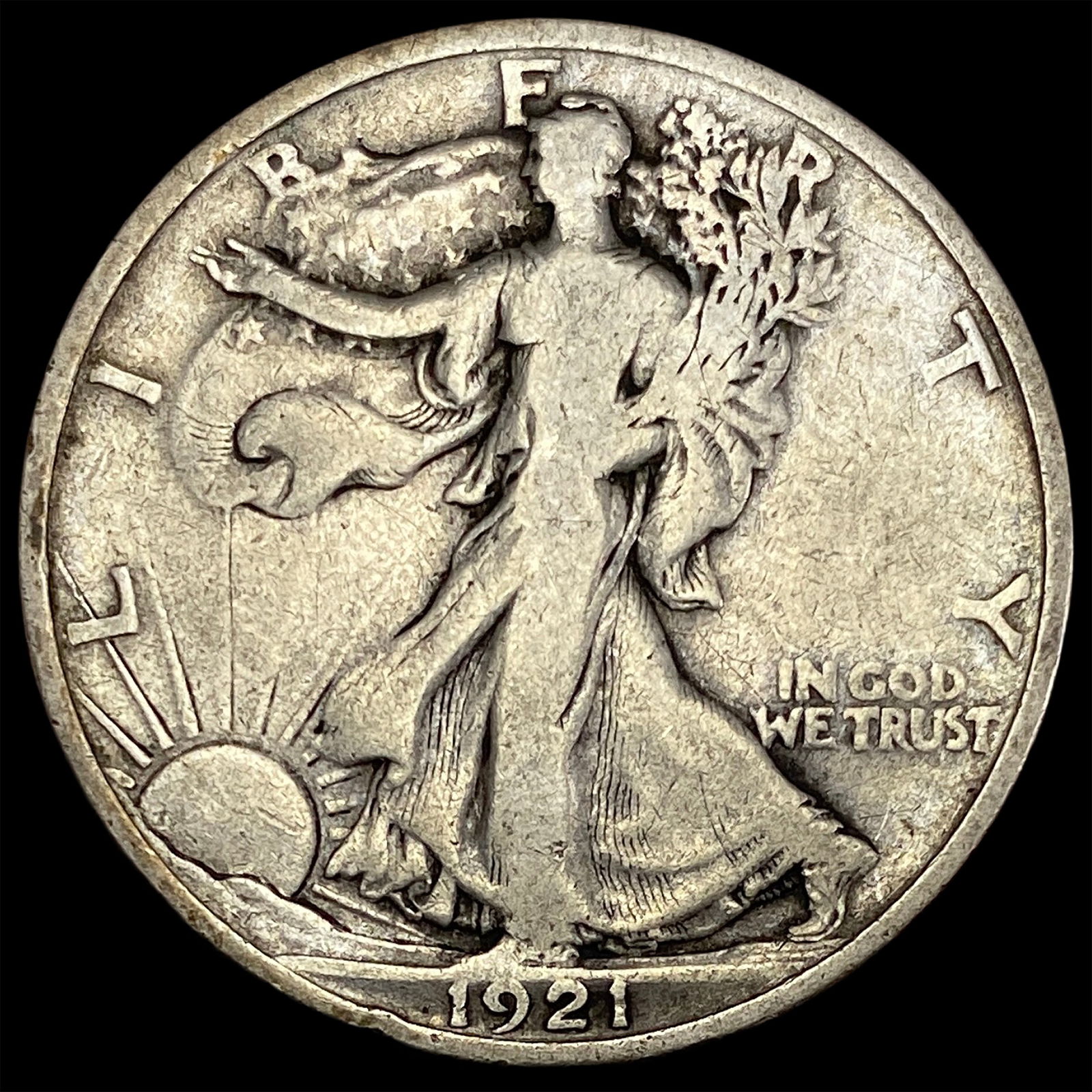 1921 Walking Liberty Half Dollar LIGHTLY CIRCULATED (1 of 2)
