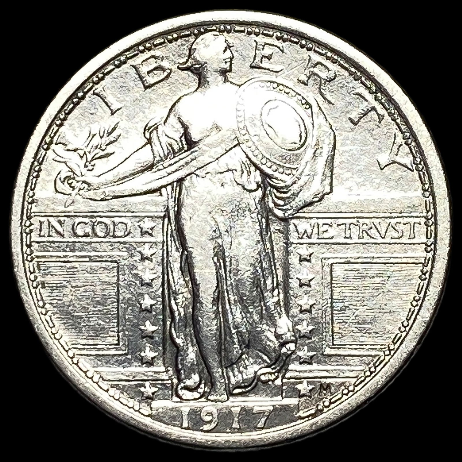1917 Type 1 Standing Liberty Quarter CLOSELY UNCIRCULATED (1 of 2)