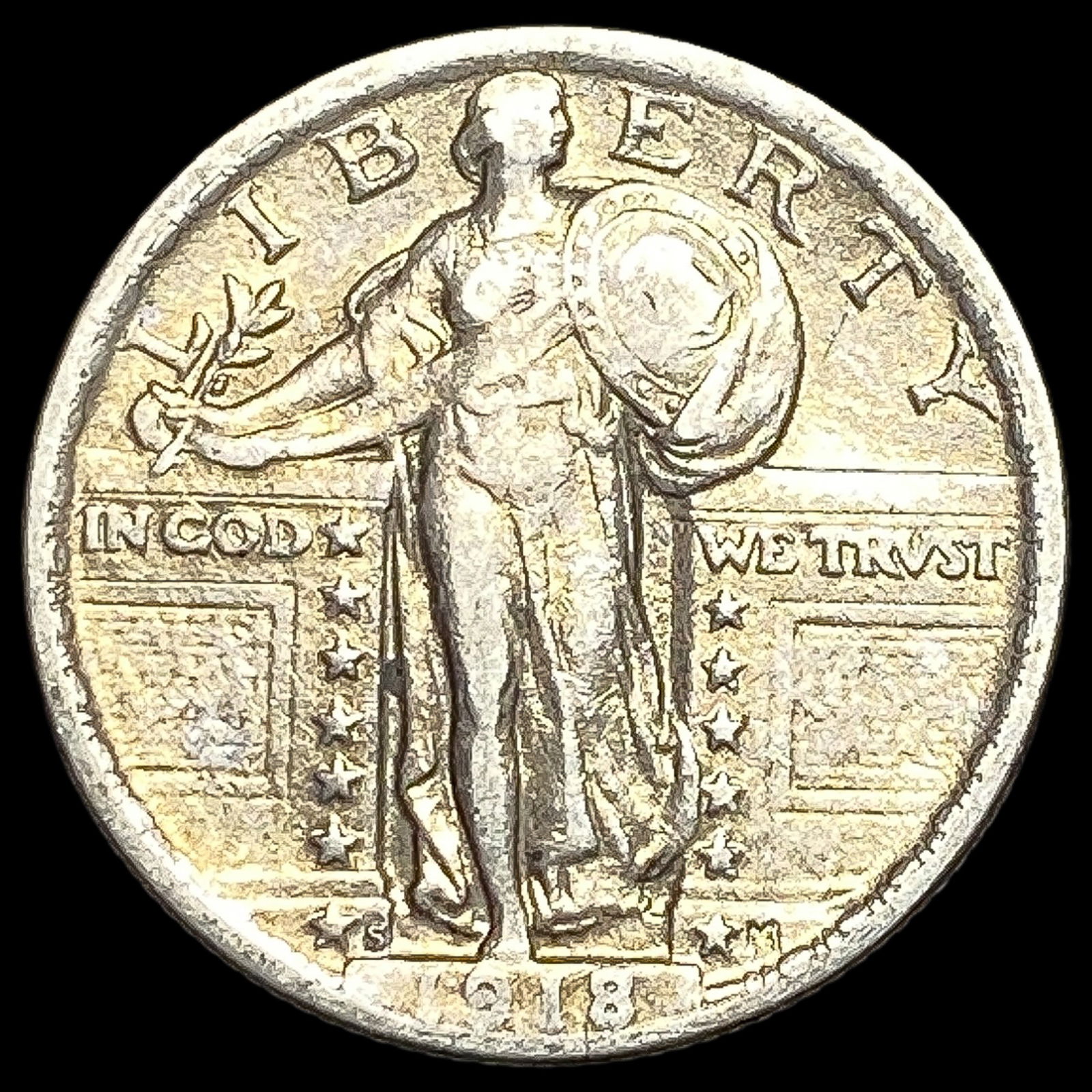 1918-S Standing Liberty Quarter CLOSELY UNCIRCULATED: 1918-S Standing Liberty Quarter CLOSELY UNCIRCULATED