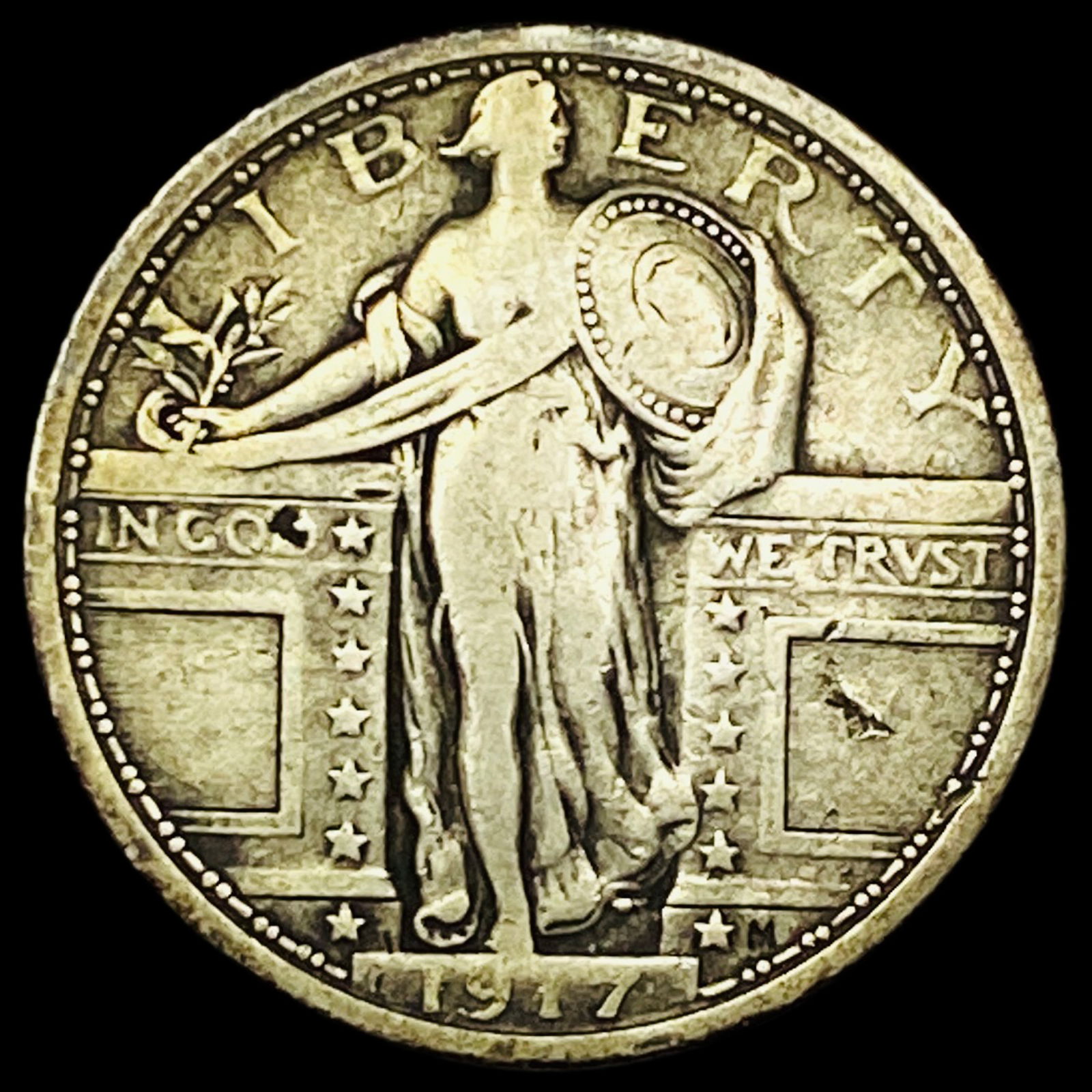 1917 Type 1 Standing Liberty Quarter LIGHTLY CIRCULATED: 1917 Type 1 Standing Liberty Quarter LIGHTLY CIRCULATED