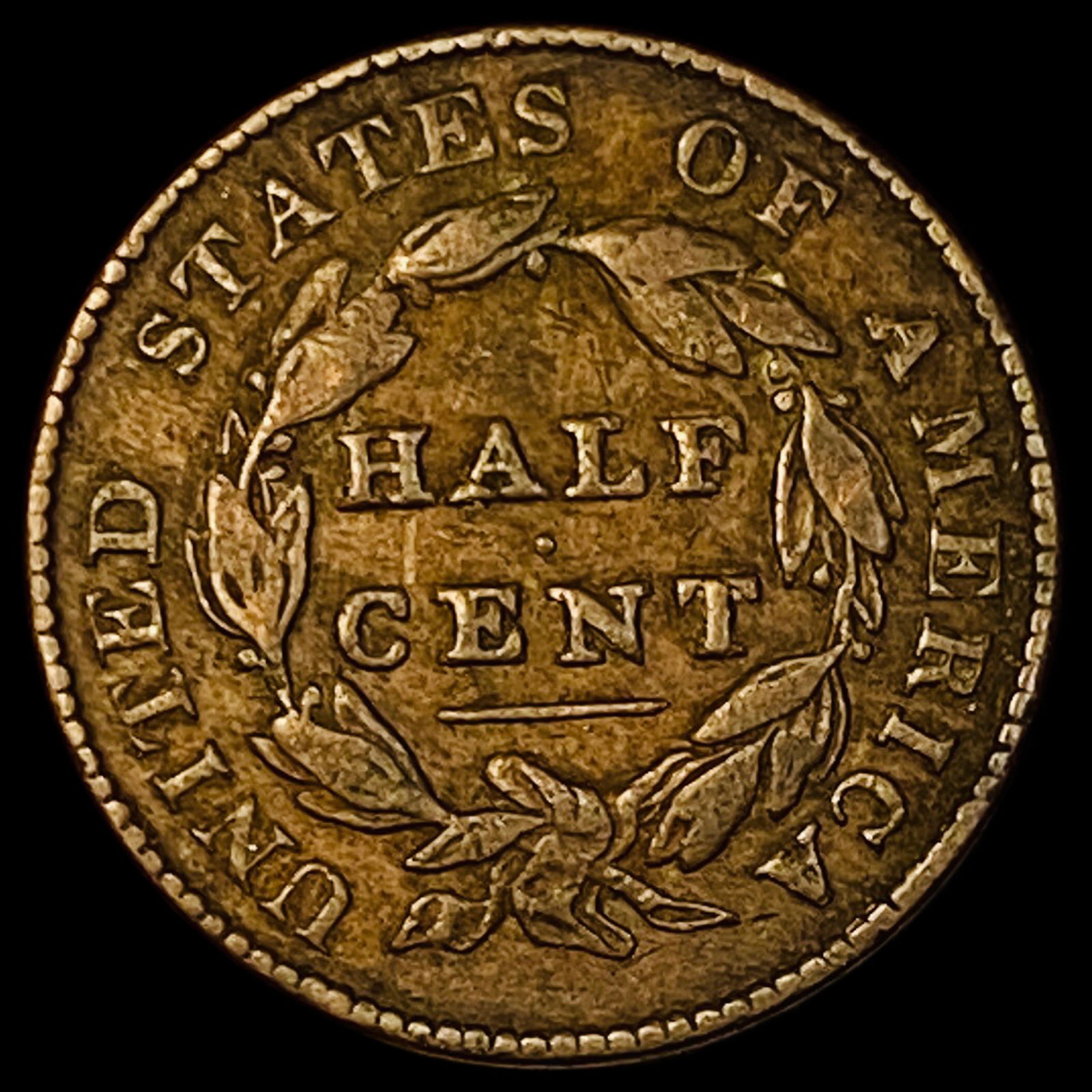 1828 Classic Head Half Cent ABOUT UNCIRCULATED - 2