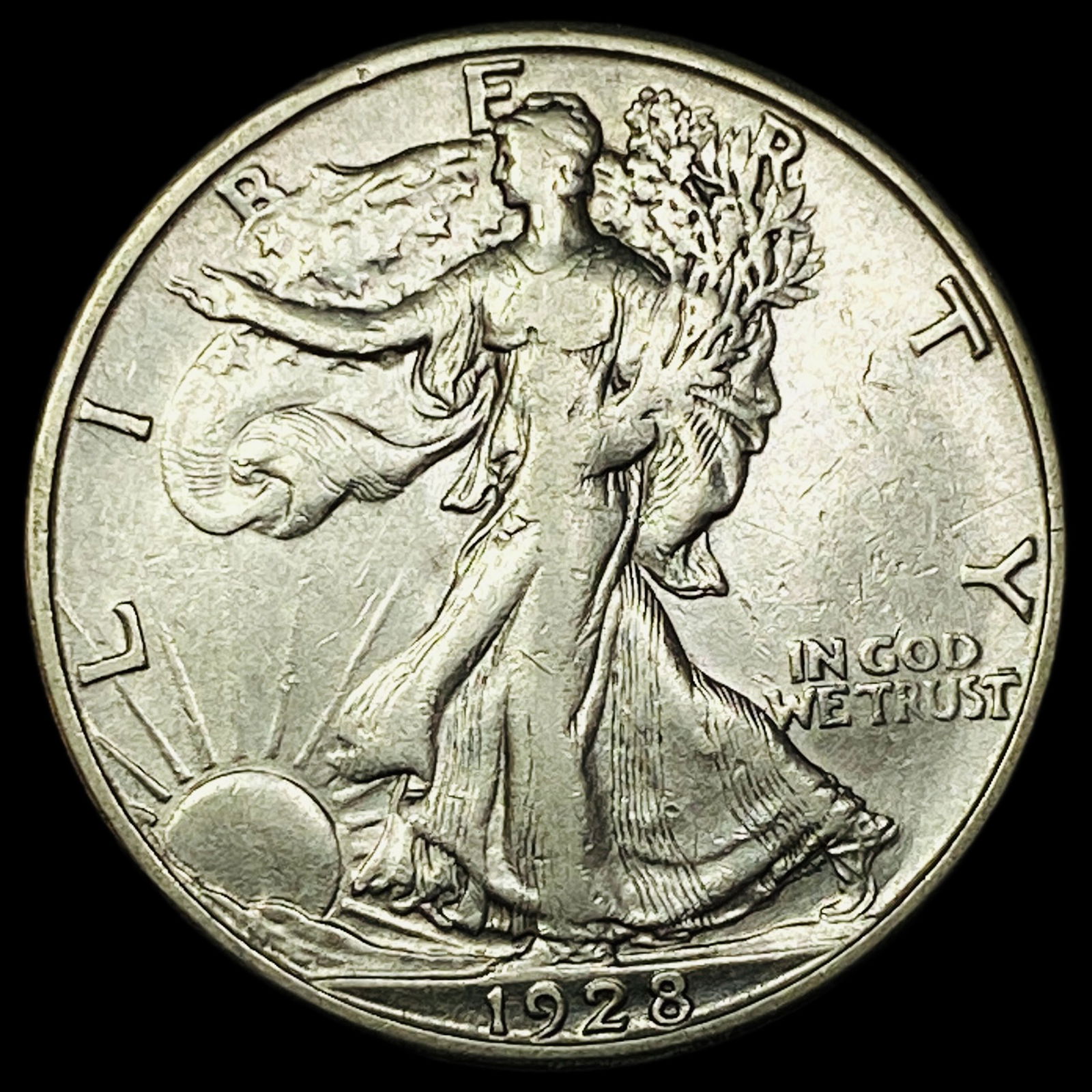 1928-S Walking Liberty Half Dollar ABOUT UNCIRCULATED (1 of 2)
