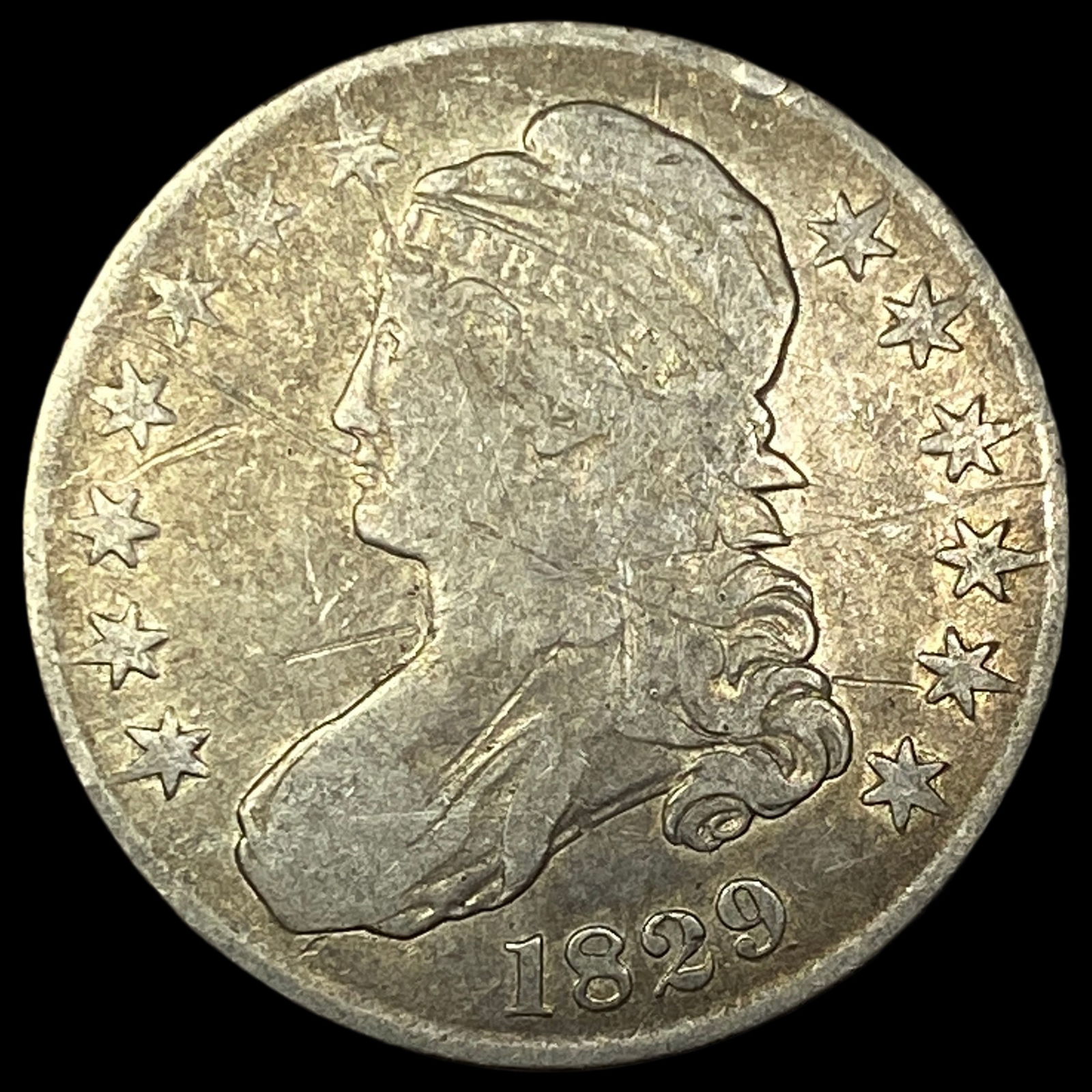 1829 Capped Bust Half Dollar LIGHTLY CIRCULATED (1 of 2)