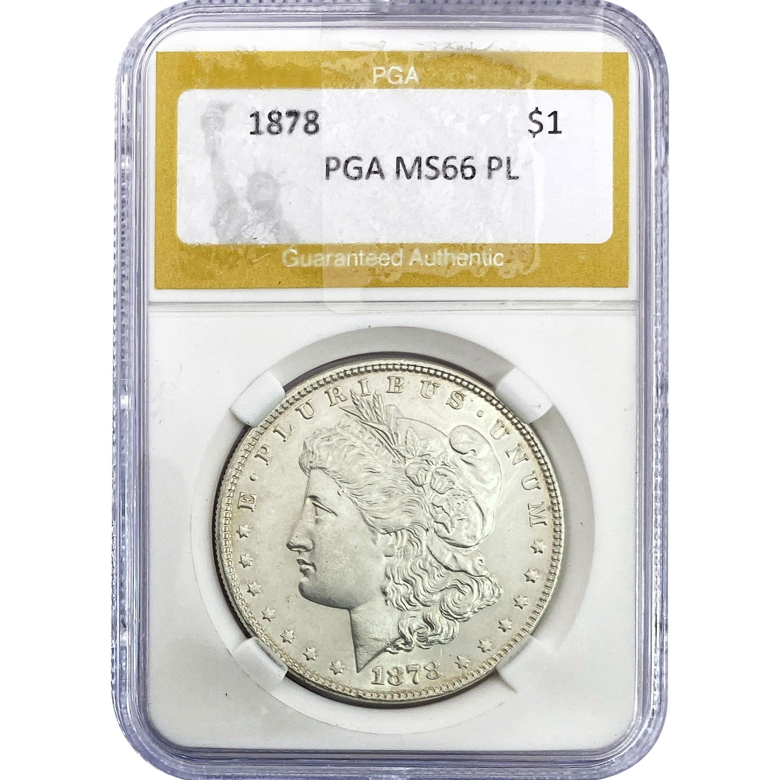 1878 Morgan Silver Dollar PGA MS66 PL: 1878 Morgan Silver Dollar PGA MS66 PL