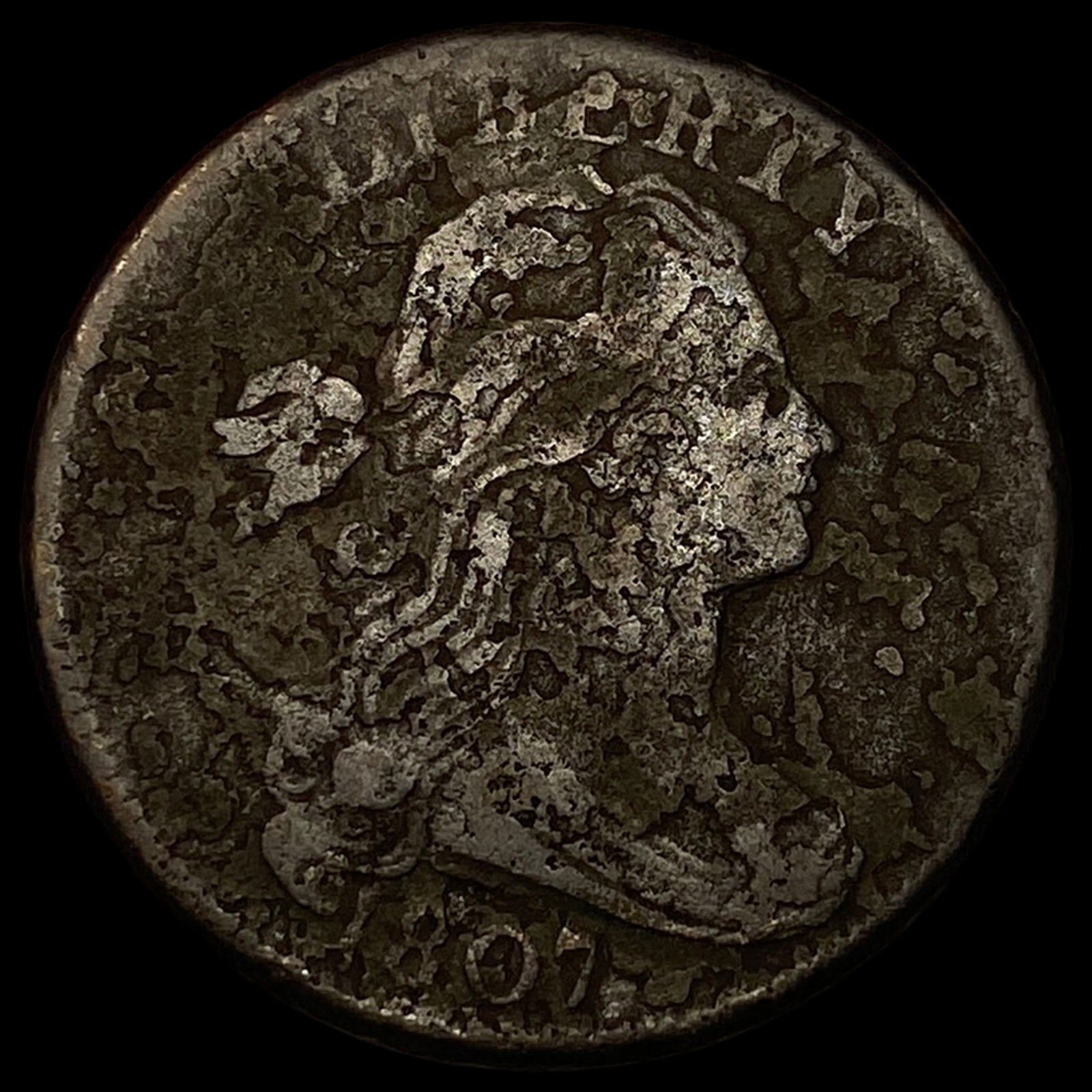 1807 Draped Bust Large Cent NICELY CIRCULATED (1 of 2)