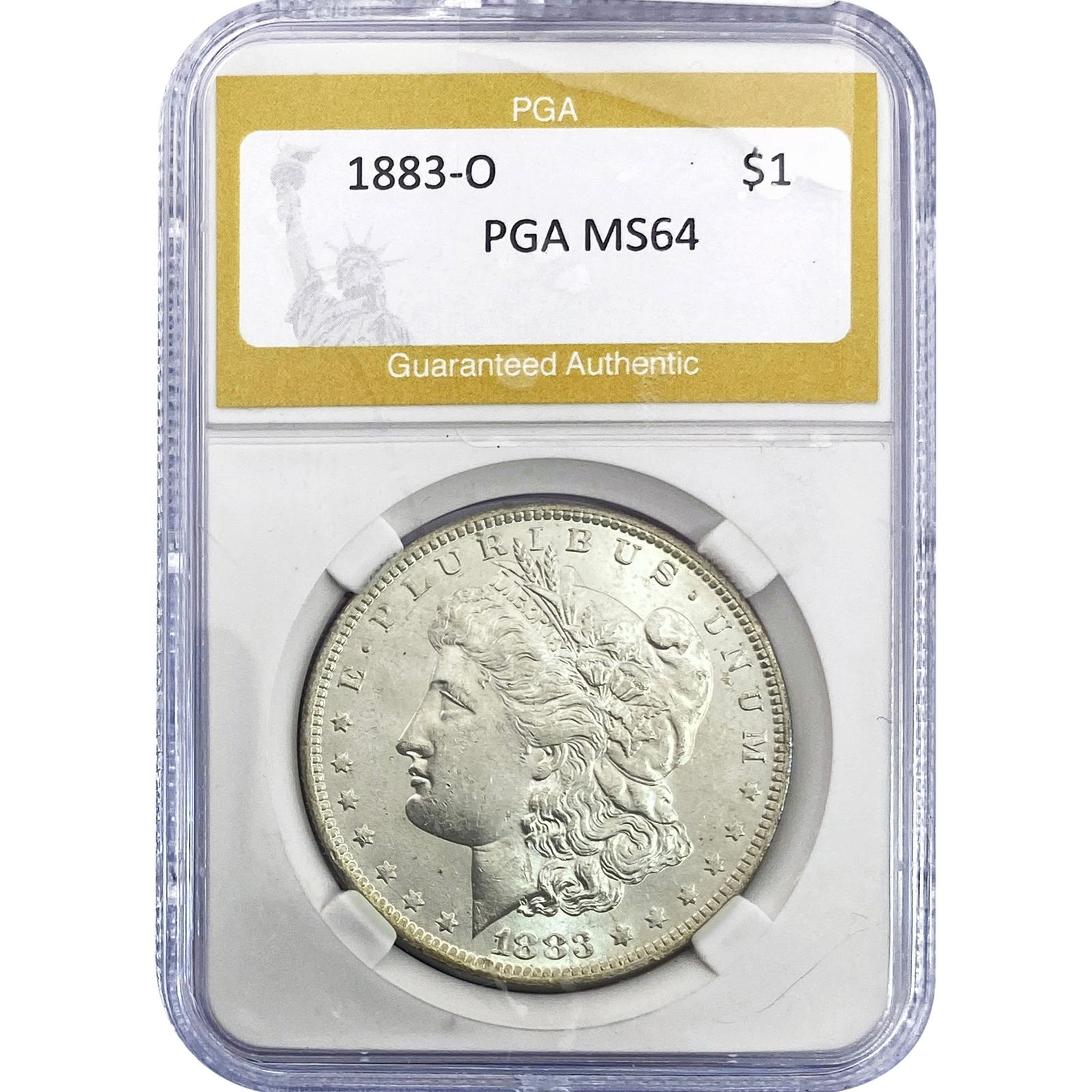 1883-O Morgan Silver Dollar PGA MS64: 1883-O Morgan Silver Dollar PGA MS64