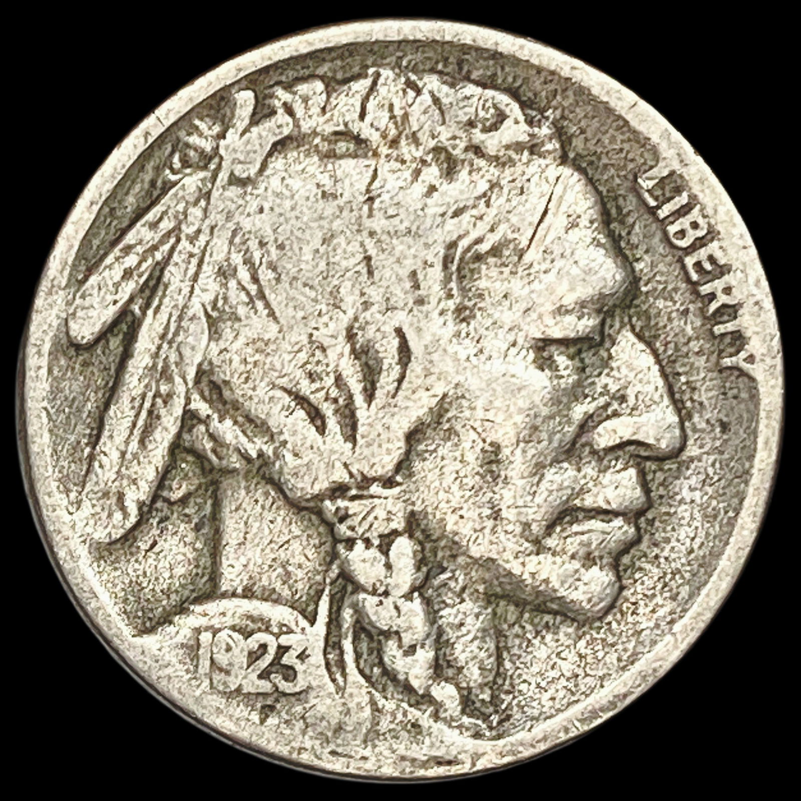 1923-S Buffalo Nickel LIGHTLY CIRCULATED: 1923-S Buffalo Nickel LIGHTLY CIRCULATED