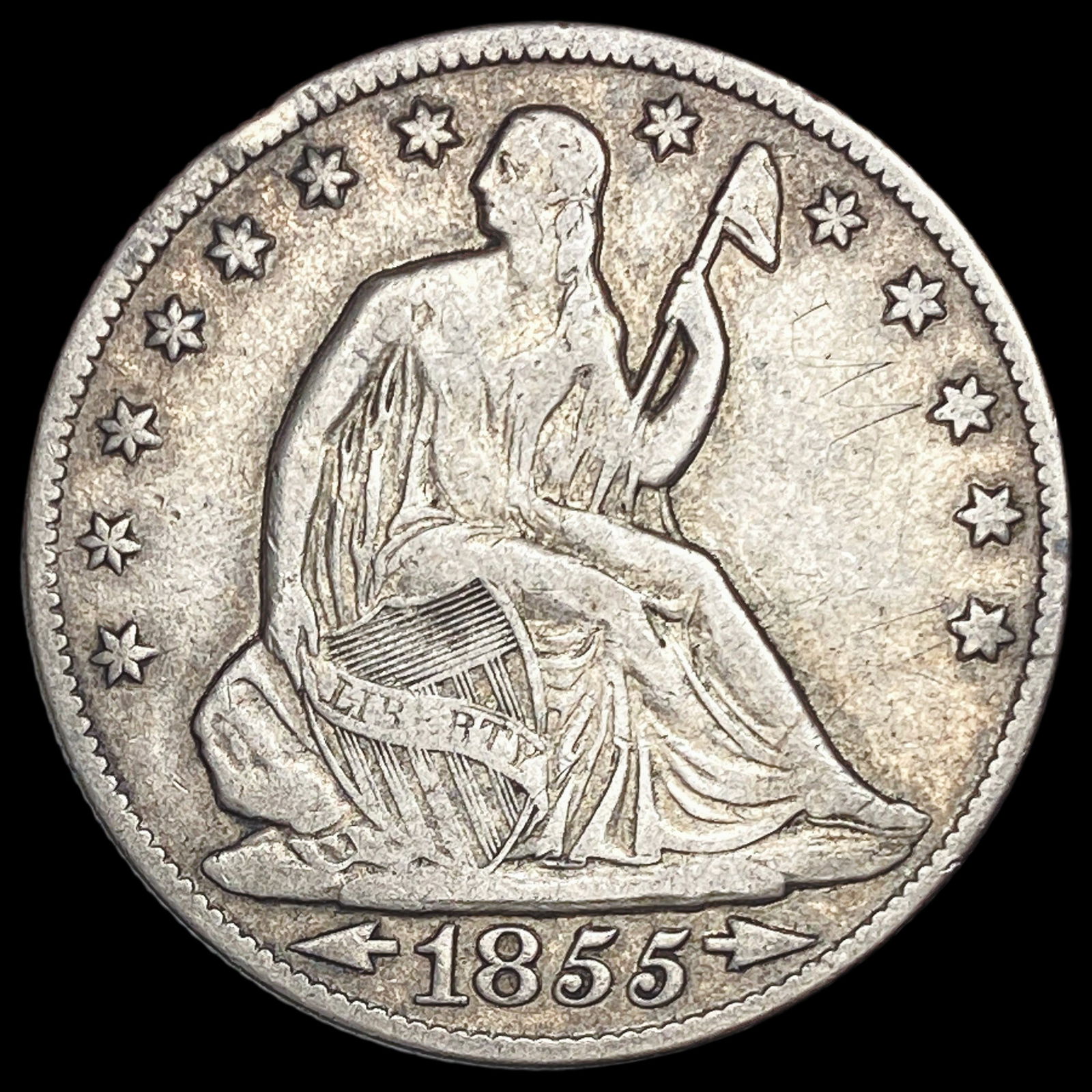 1855-O Seated Liberty Half Dollar NEARLY UNCIRCULATED (1 of 2)
