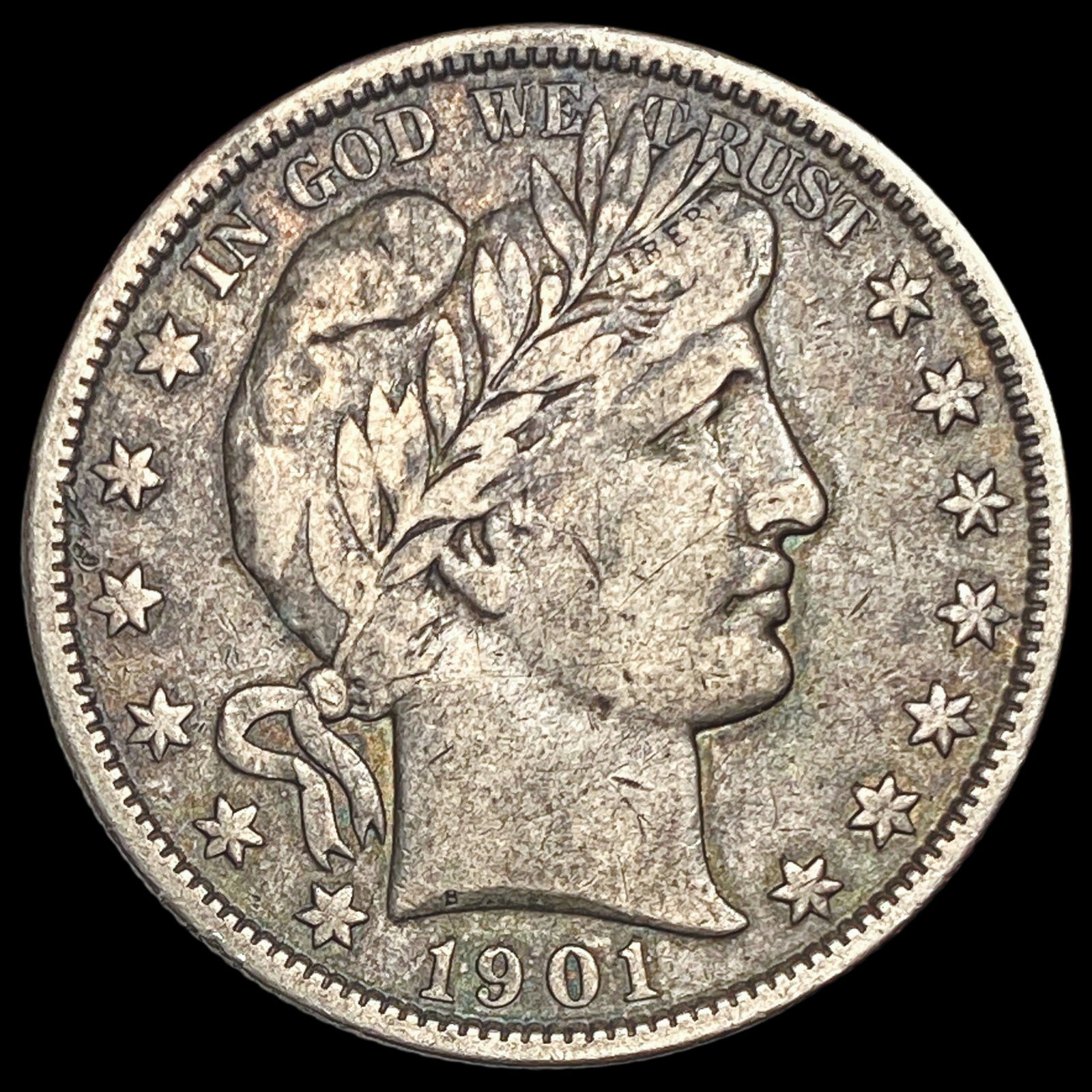 1901 Silver Barber Half Dollar LIGHTLY CIRCULATED (1 of 2)