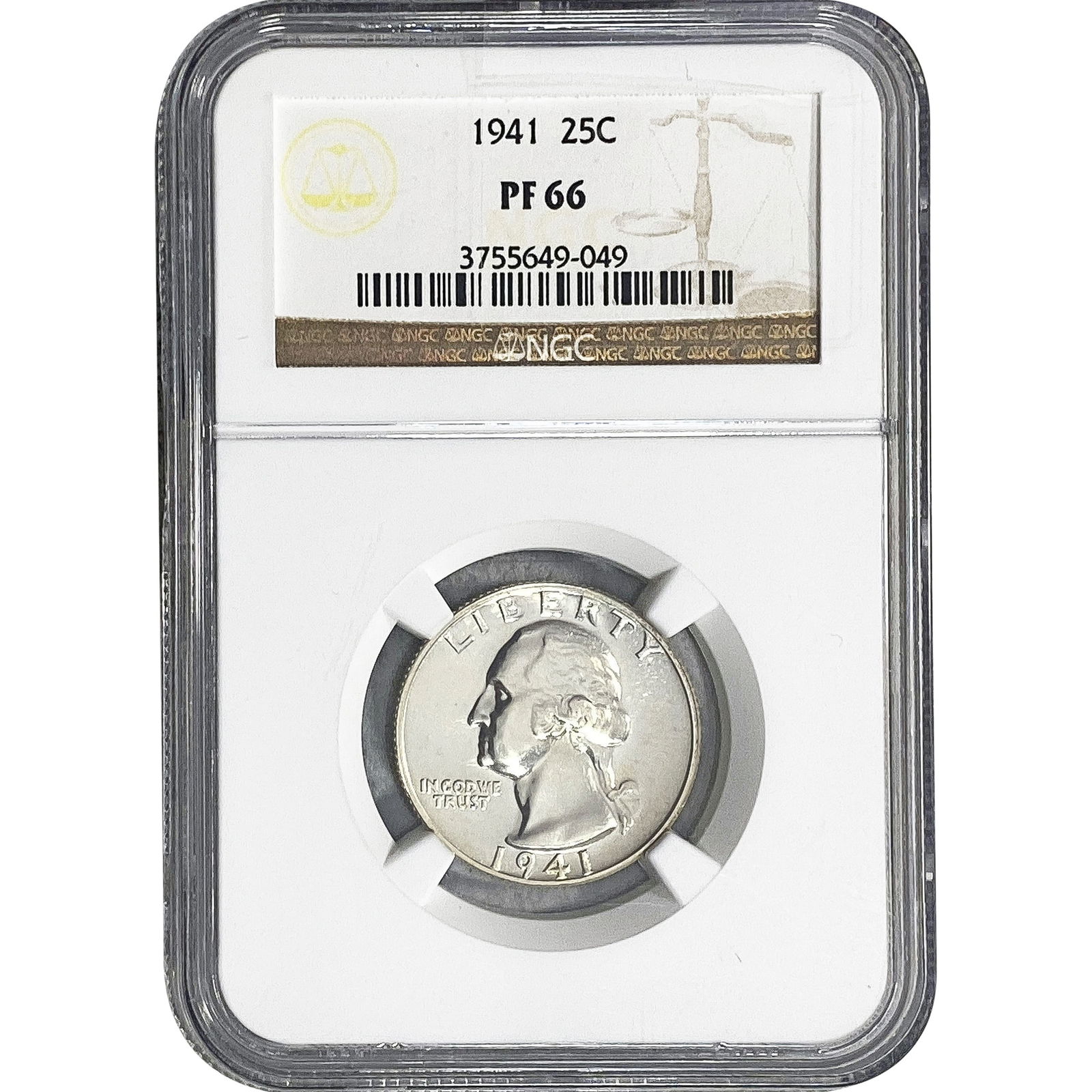 1941 Washington Silver Quarter NGC PF66: 1941 Washington Silver Quarter NGC PF66