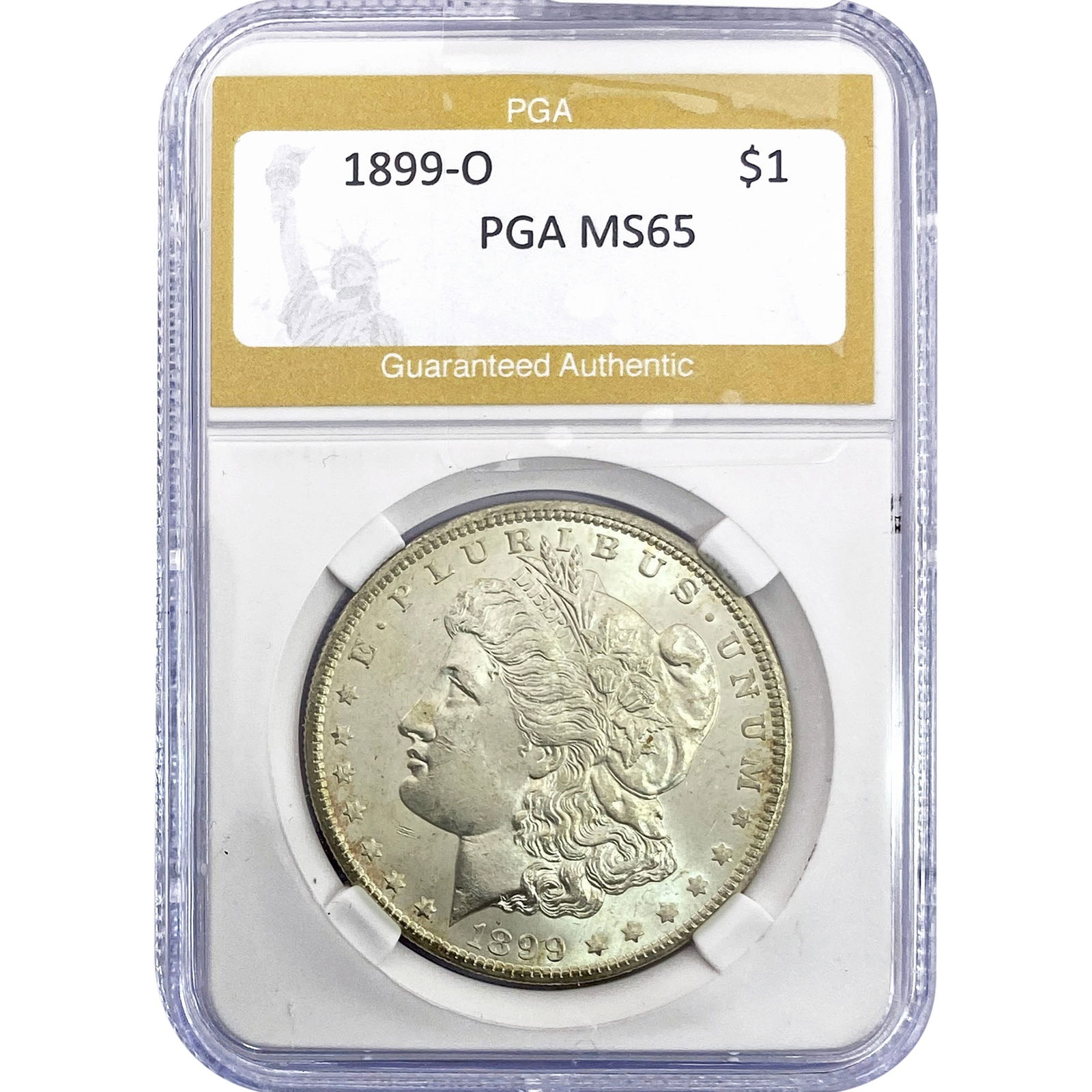 1899-O Morgan Silver Dollar PGA MS65: 1899-O Morgan Silver Dollar PGA MS65