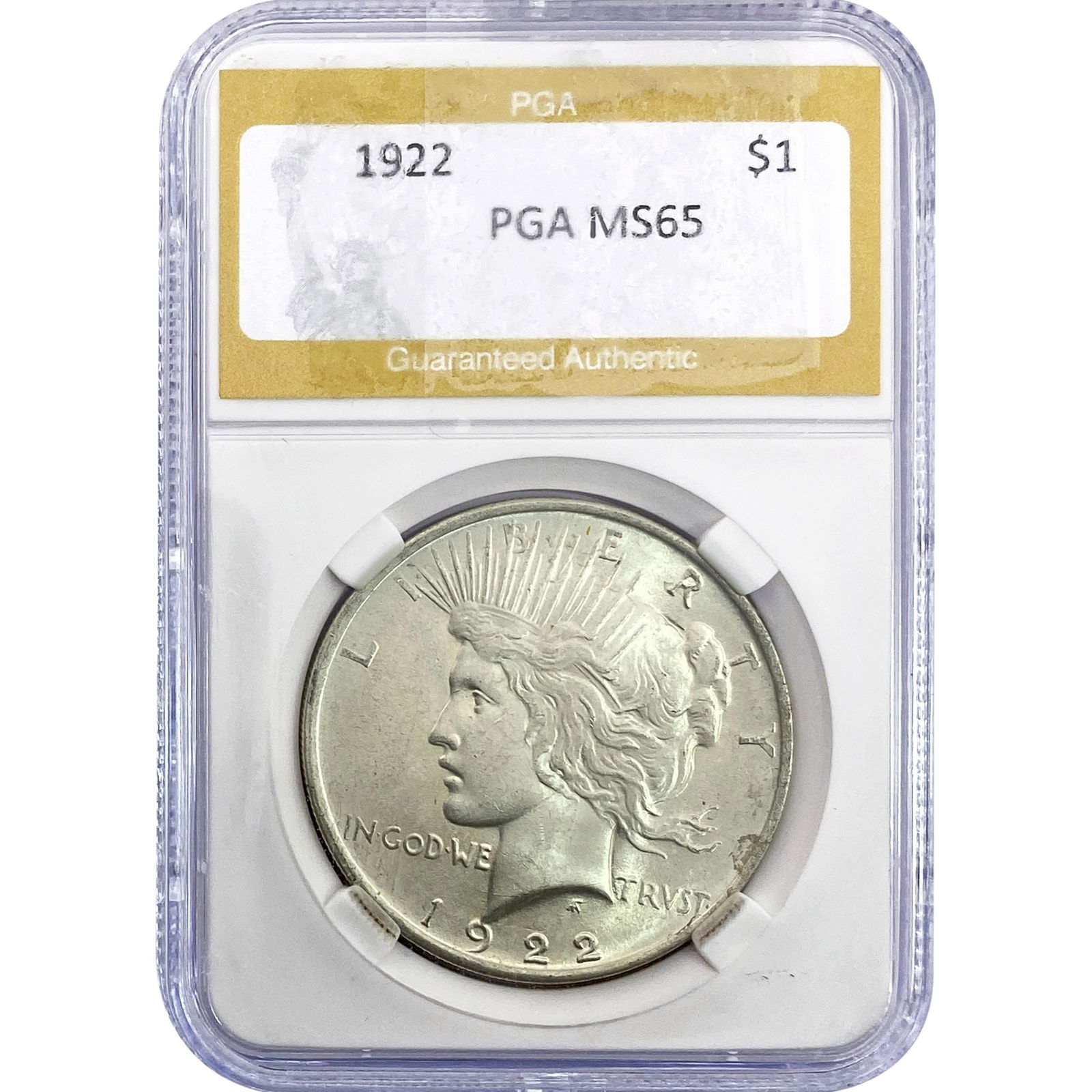 1922 Silver Peace Dollar PGA MS65 (1 of 2)