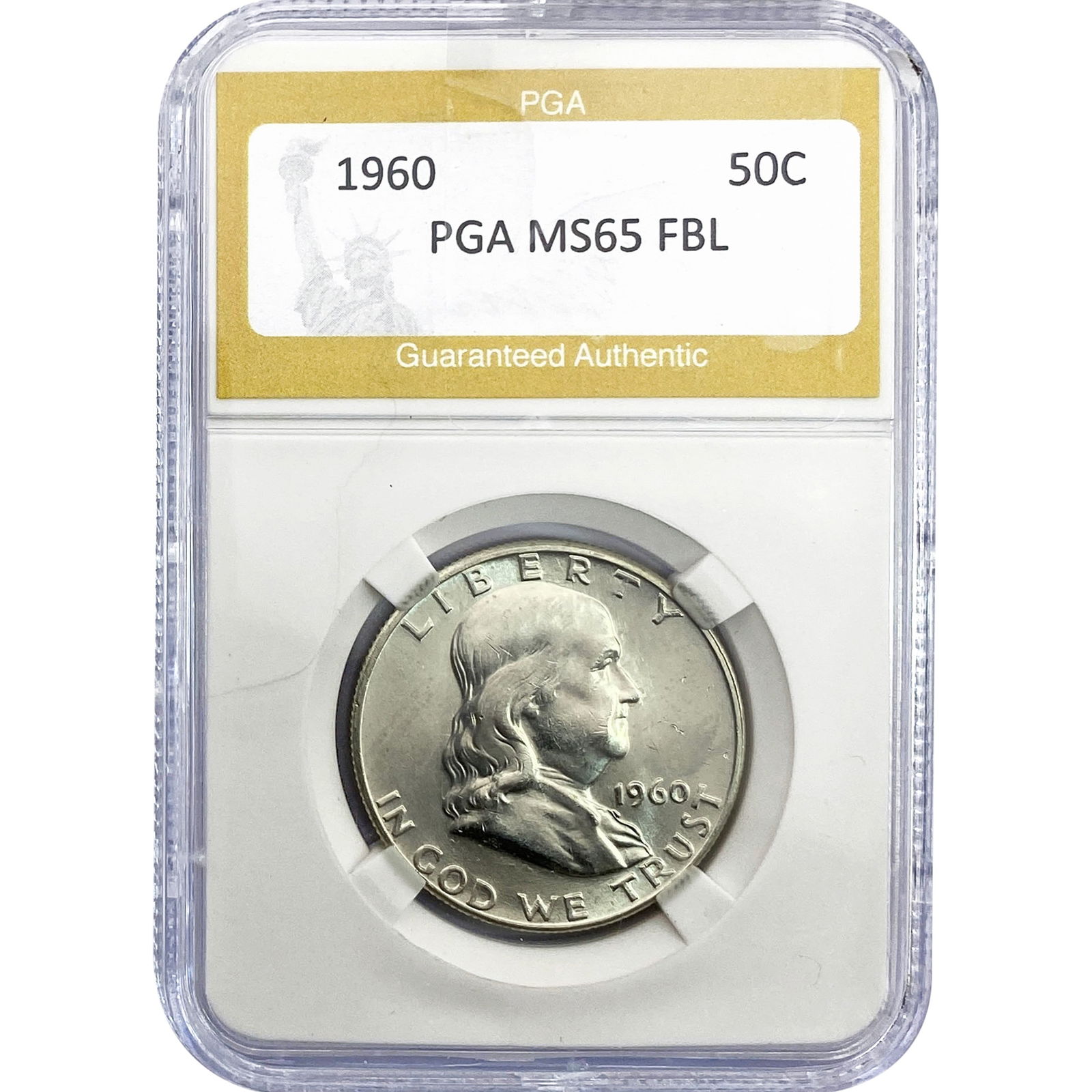 1960 Franklin Half Dollar PGA MS65 FBL (1 of 2)