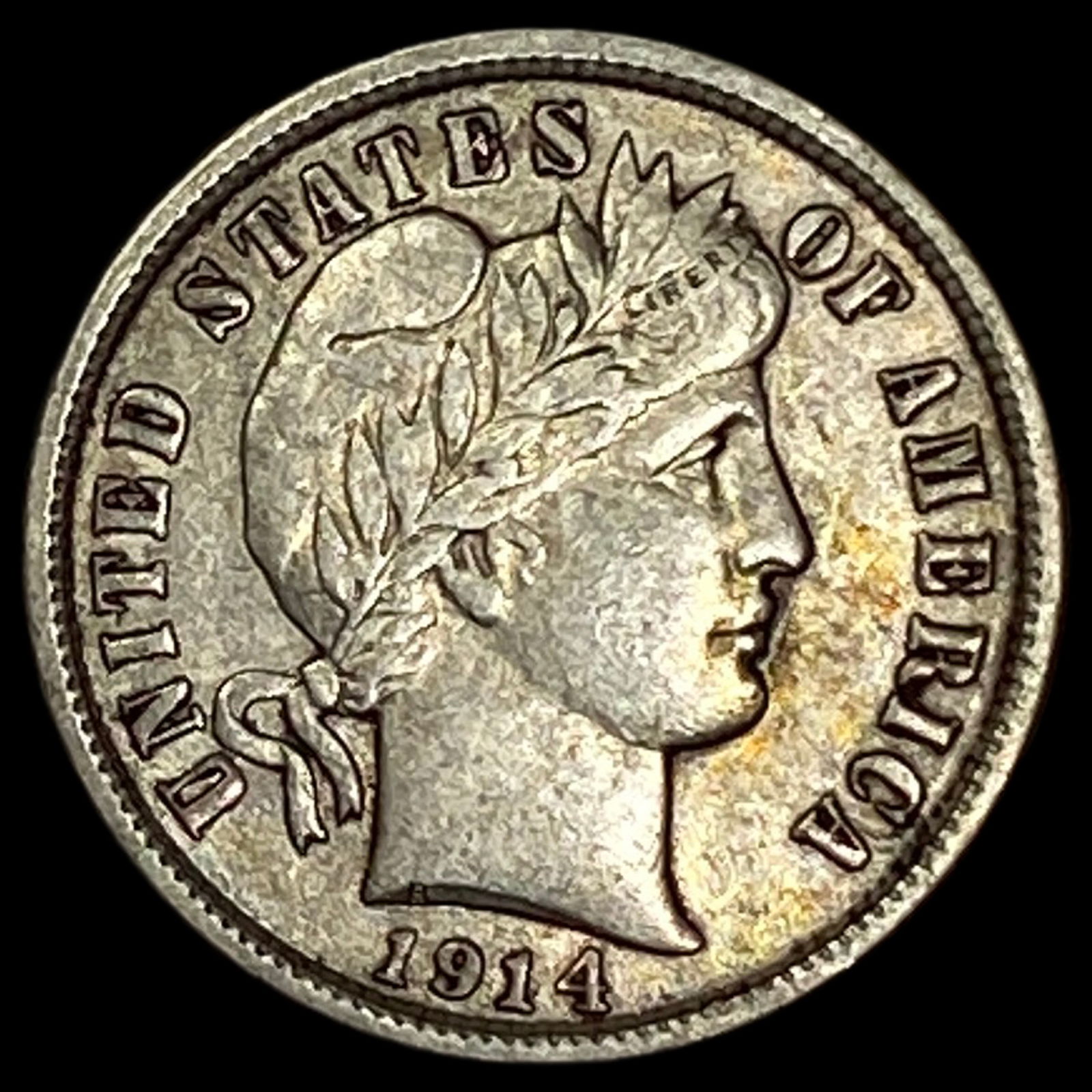 1914-D Silver Barber Dime UNCIRCULATED (1 of 2)