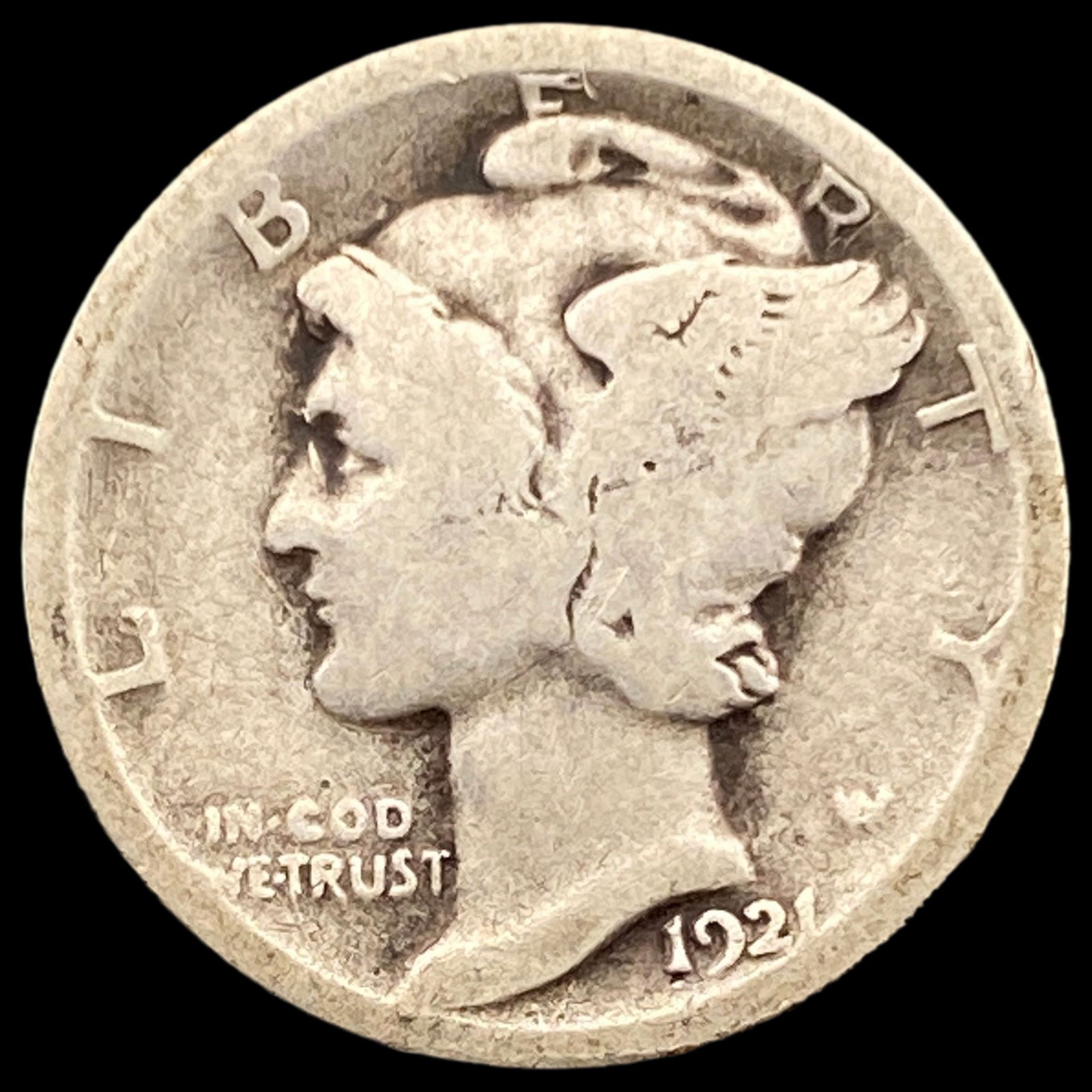 1921 Mercury Dime LIGHTLY CIRCULATED (1 of 2)
