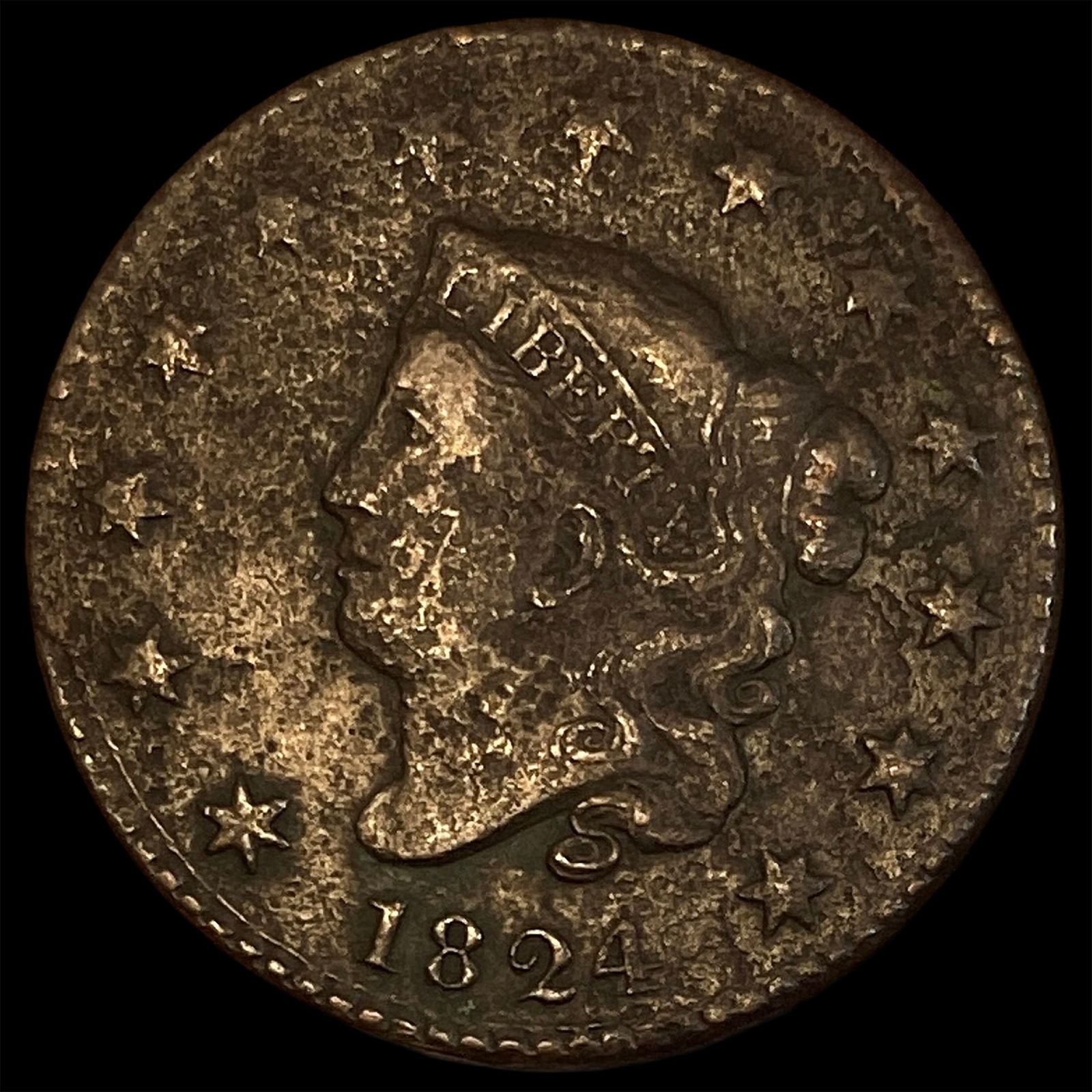 1824 Coronet Head Large Cent HIGH GRADE (1 of 2)