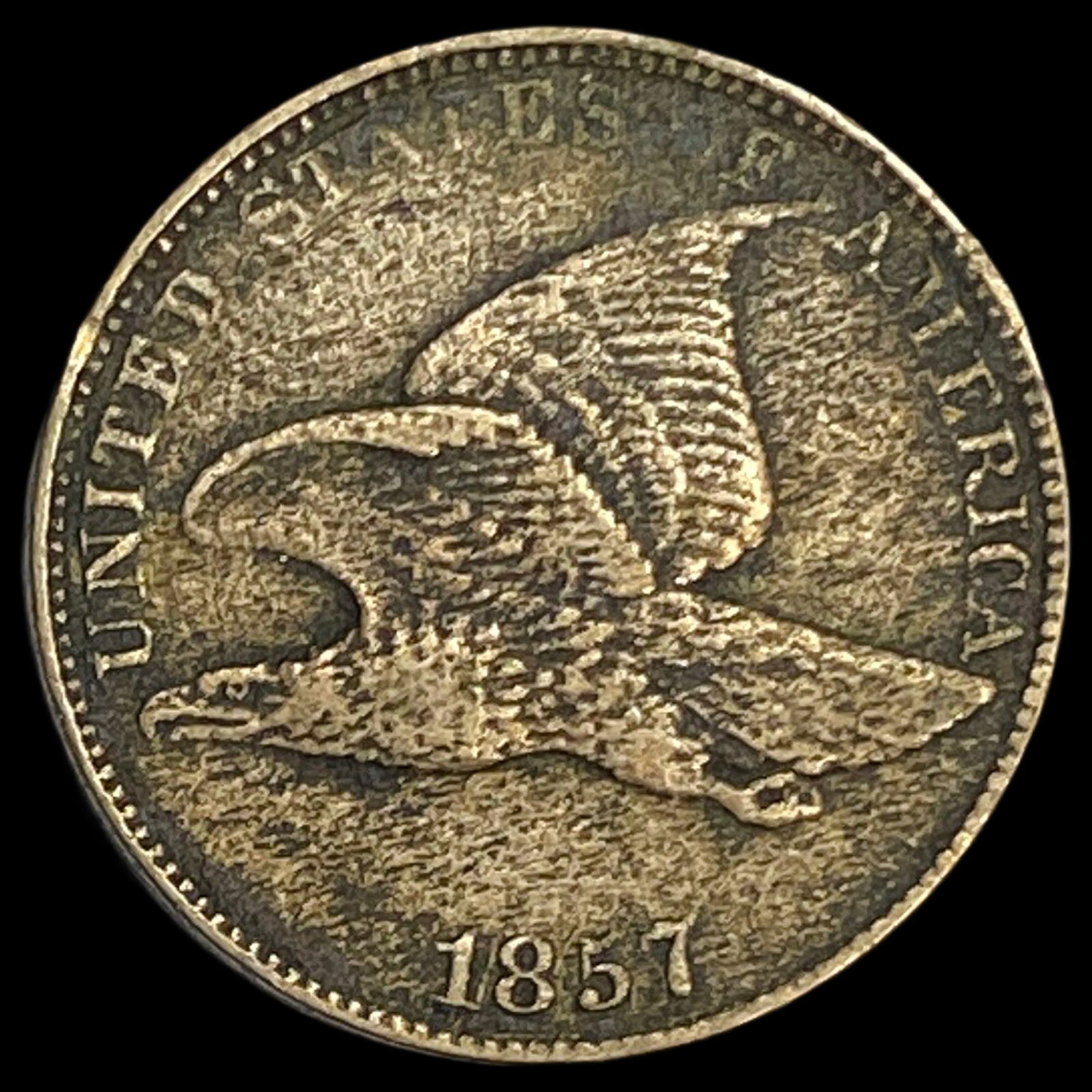 1857 Flying Eagle Cent NEARLY UNCIRCULATED: 1857 Flying Eagle Cent NEARLY UNCIRCULATED