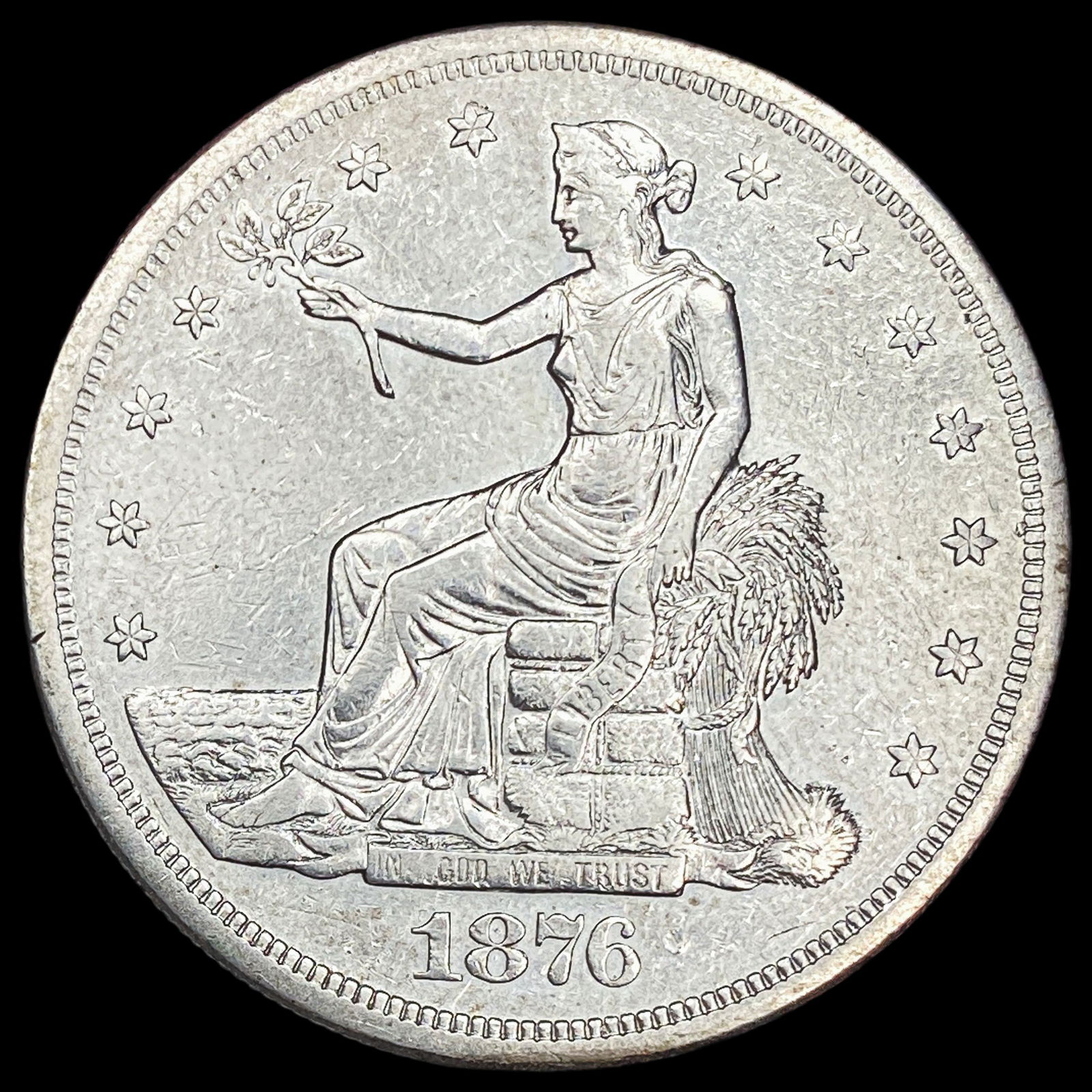 1876-S Silver Trade Dollar NEARLY UNCIRCULATED (1 of 2)