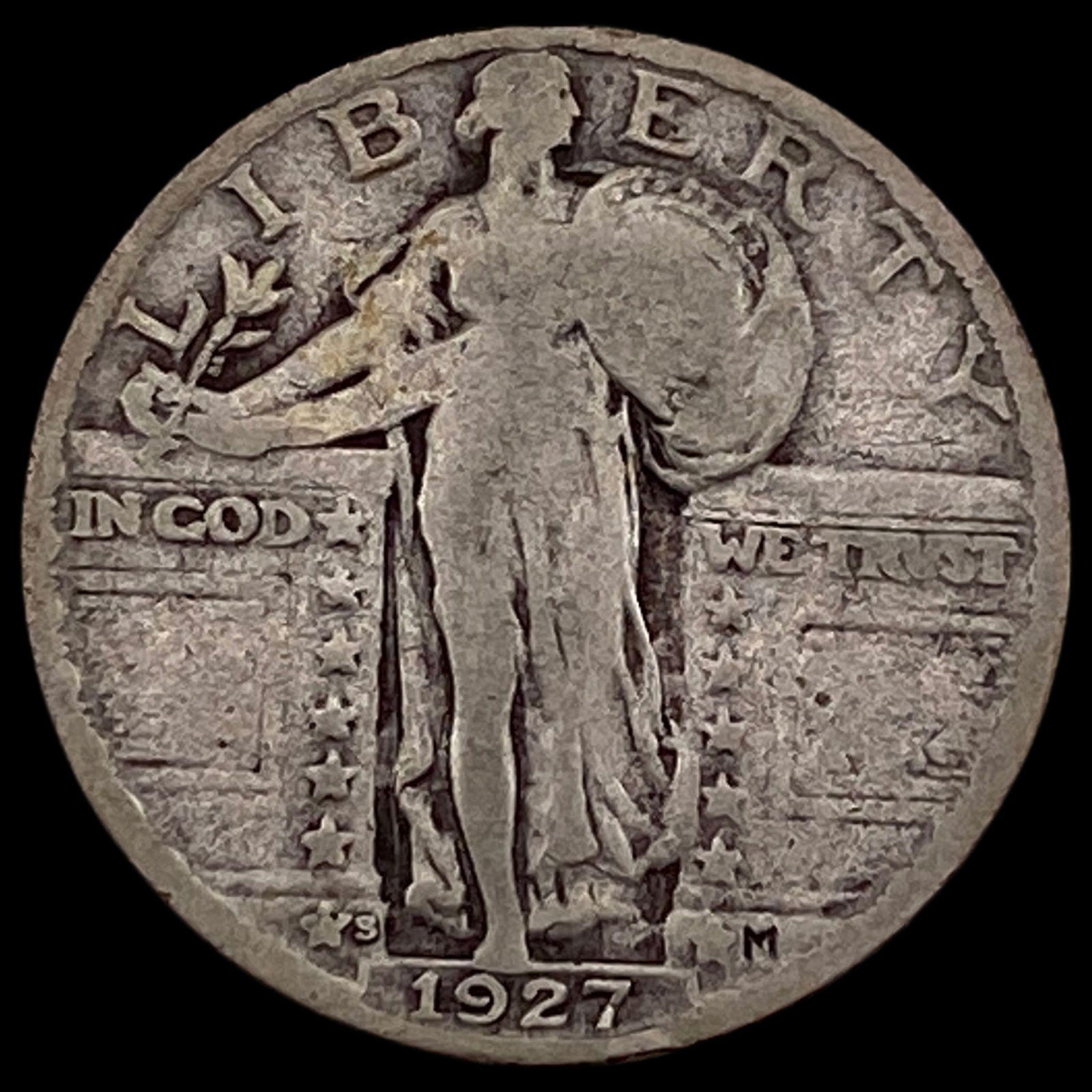 1927-S Standing Liberty Quarter NICELY CIRCULATED: 1927-S Standing Liberty Quarter NICELY CIRCULATED