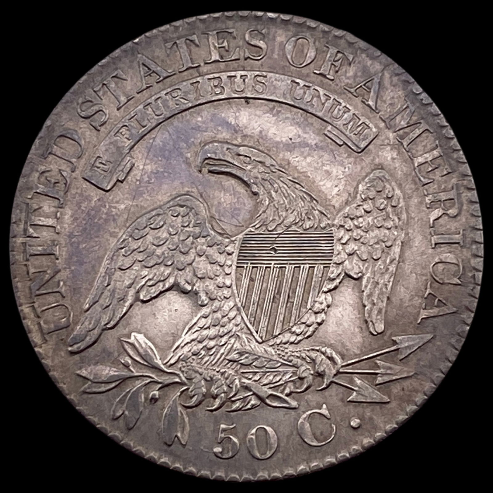 1827 Capped Bust Half Dollar CLOSELY UNCIRCULATED - 2