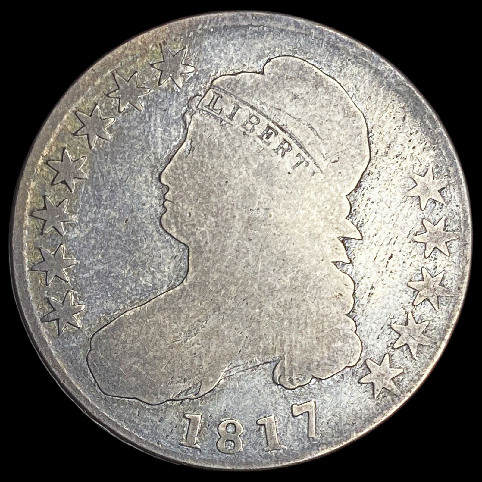 1817 Capped Bust Half Dollar NICELY CIRCULATED: 1817 Capped Bust Half Dollar NICELY CIRCULATED