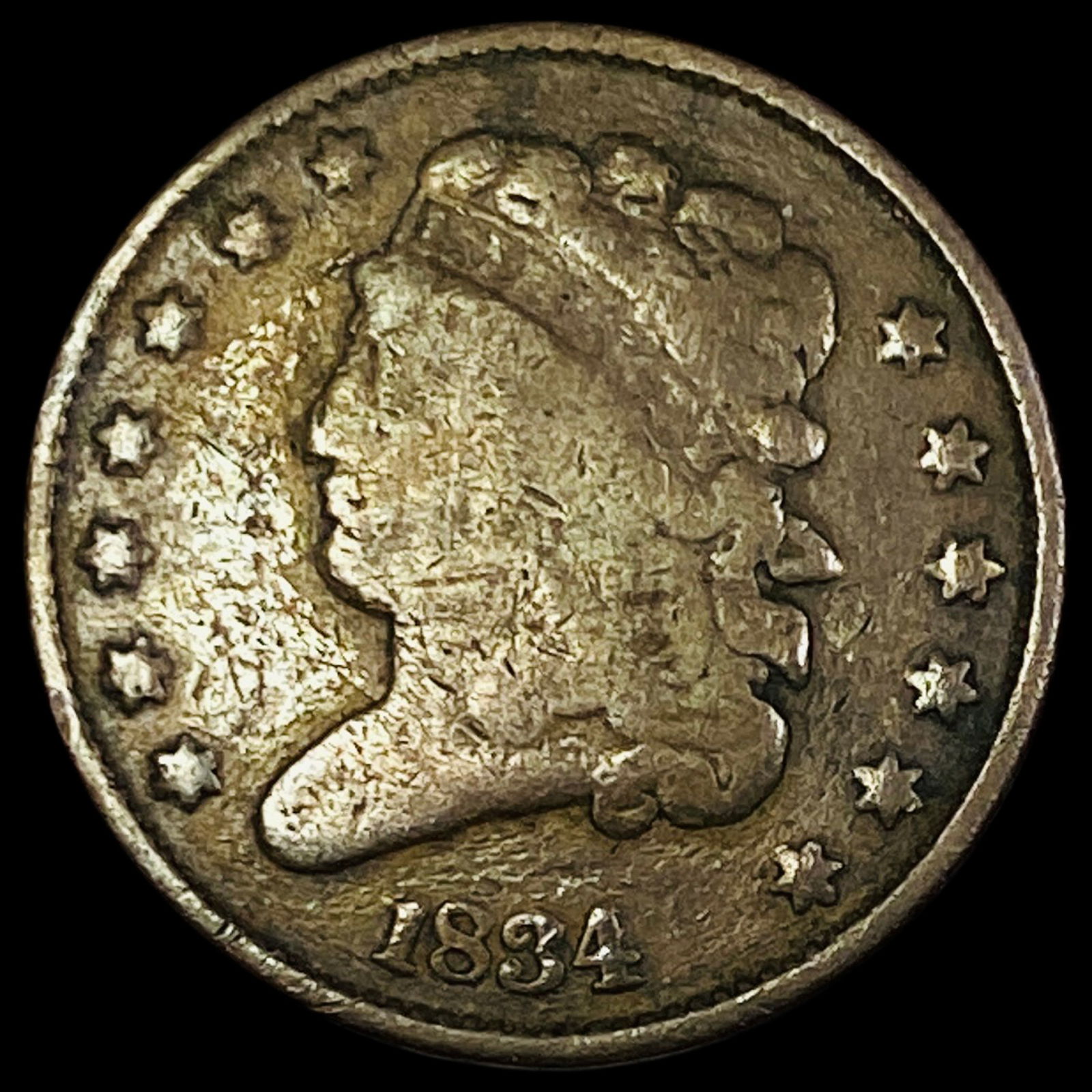 1834 Classic Head Half Cent LIGHTLY CIRCULATED (1 of 2)