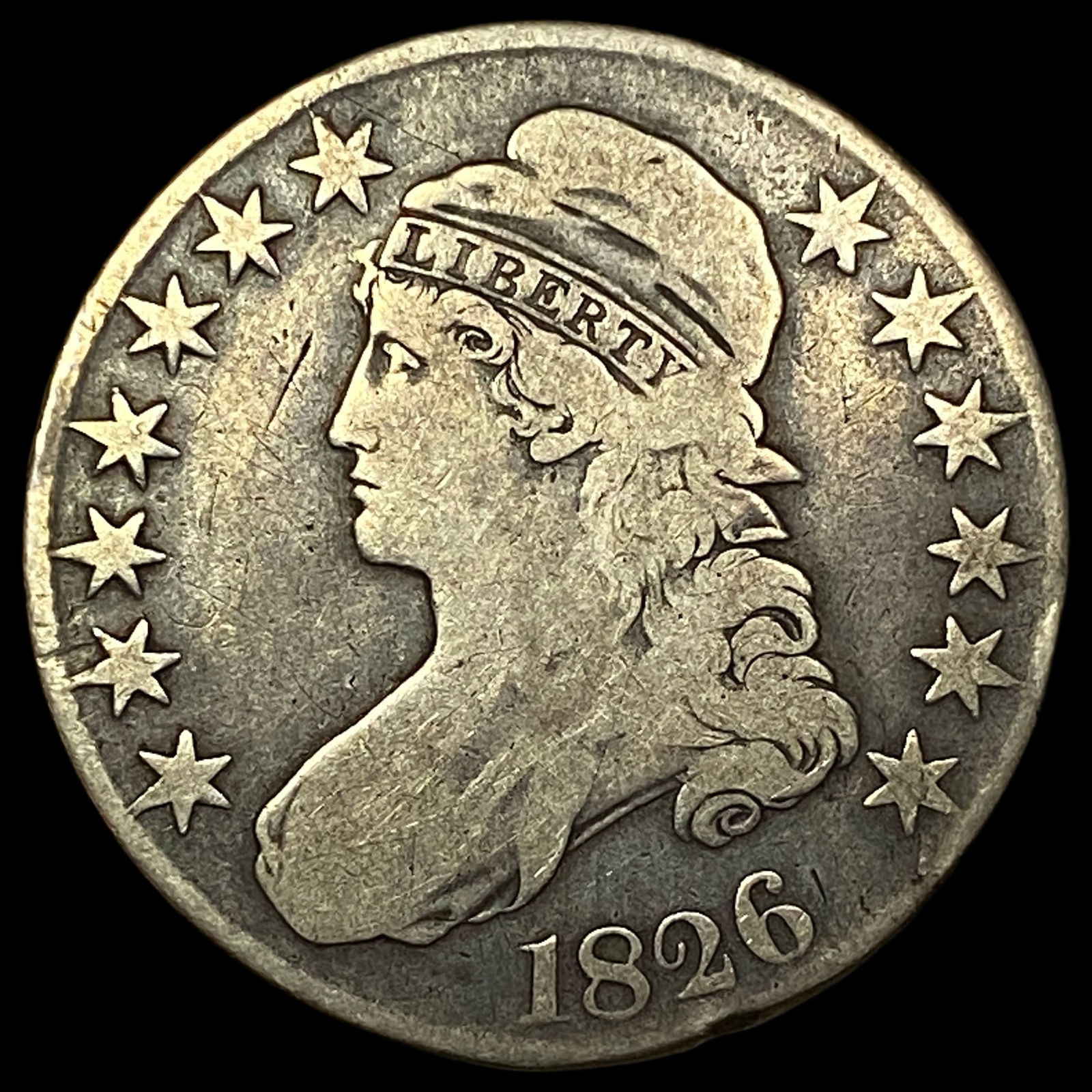 1826 Capped Bust Half Dollar NICELY CIRCULATED (1 of 2)