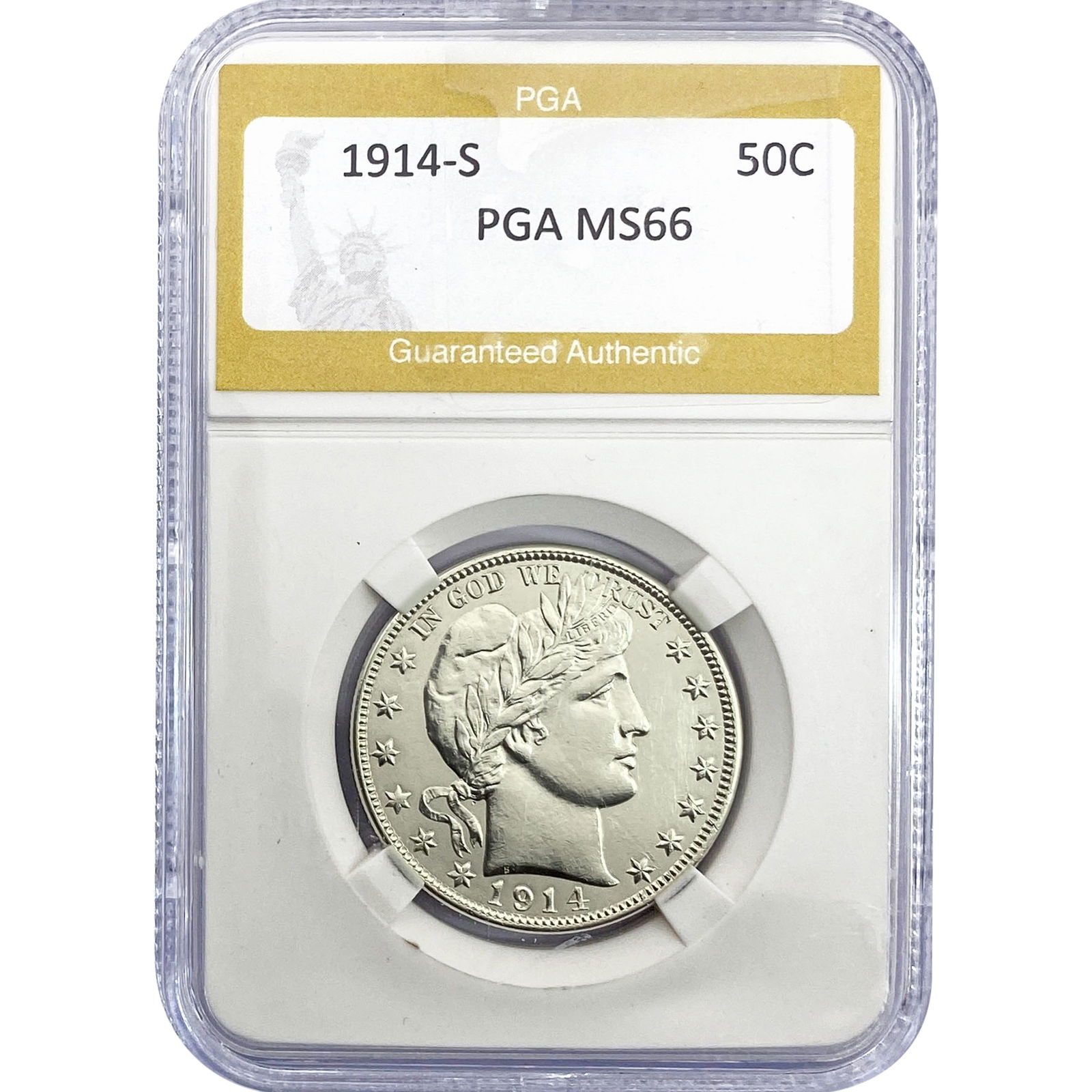 1914-S Barber Half Dollar PGA MS66 (1 of 2)
