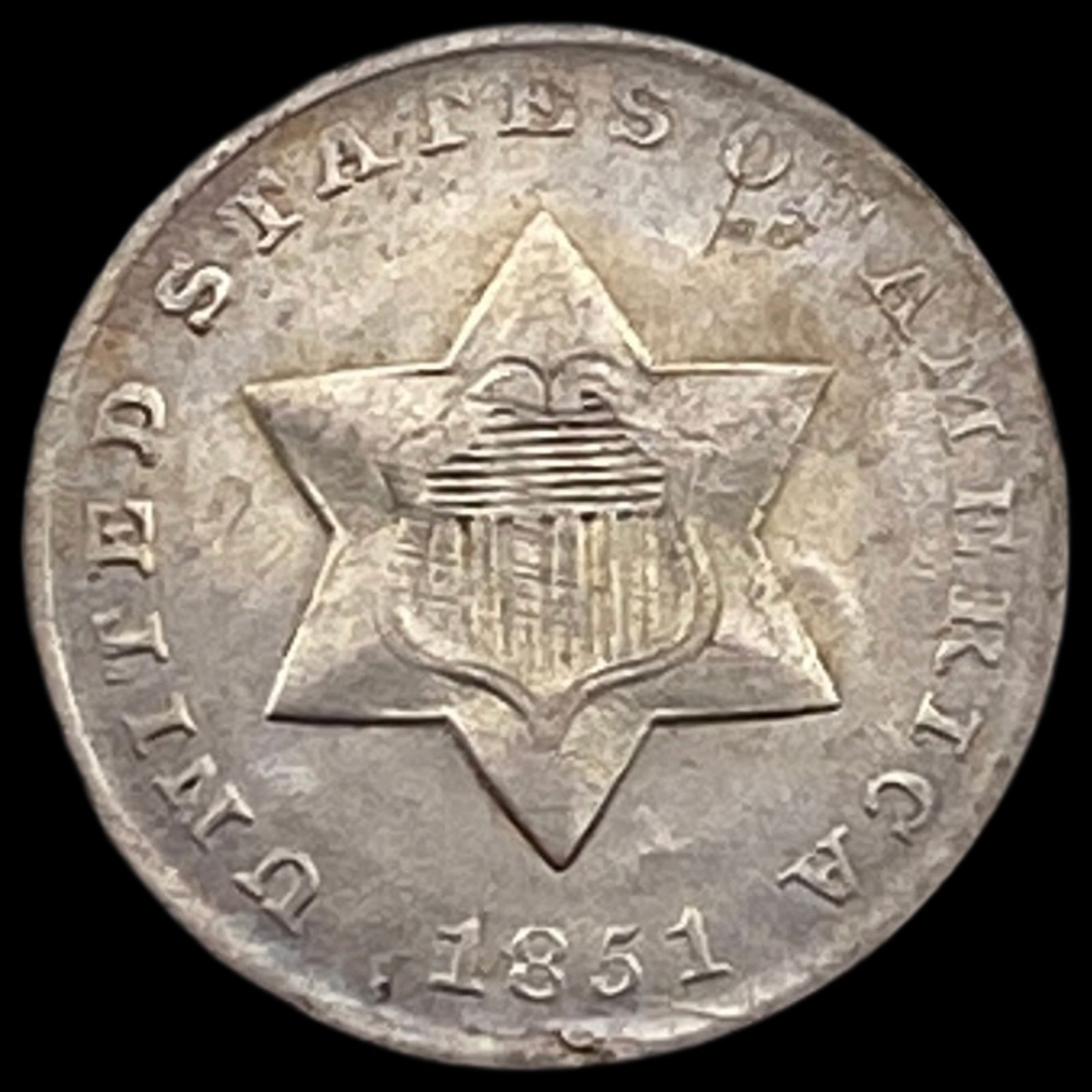 1851 Silver Three-Cent Piece UNCIRCULATED (1 of 2)