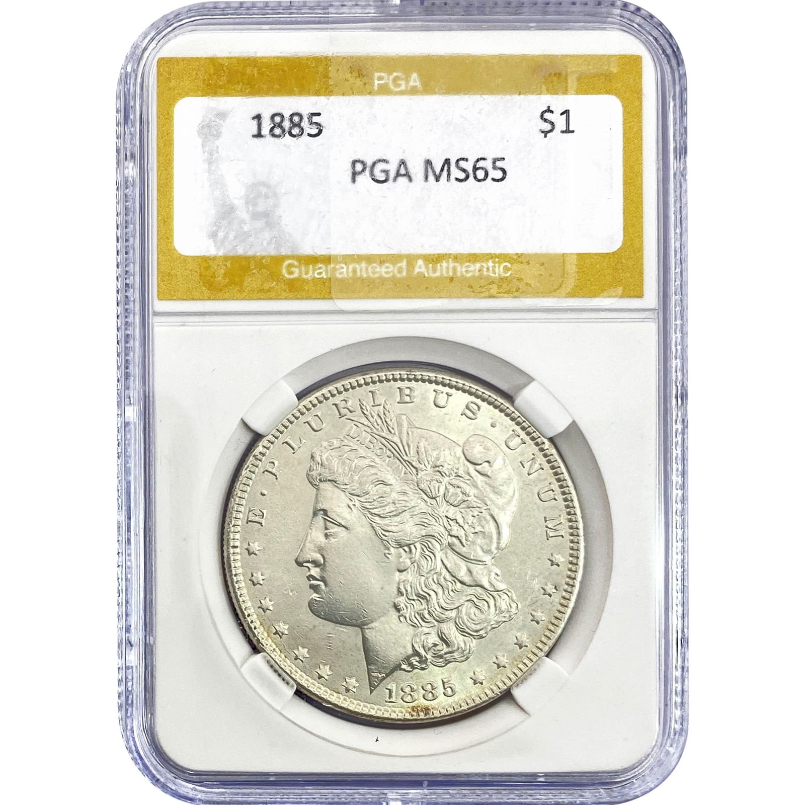 1885 Morgan Silver Dollar PGA MS65: 1885 Morgan Silver Dollar PGA MS65