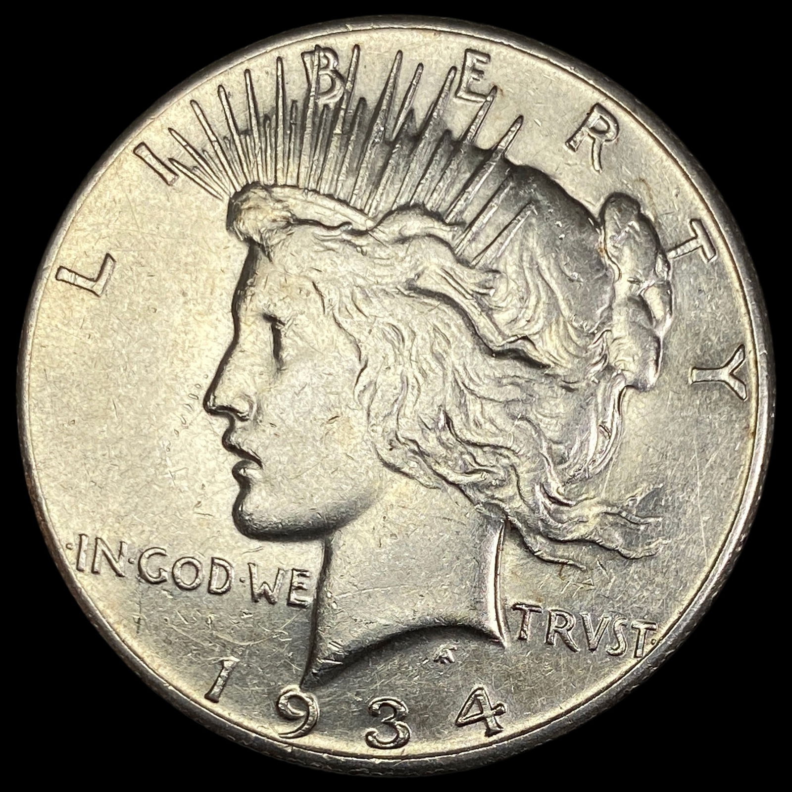1934-S Peace Silver Dollar CLOSELY UNCIRCULATED: 1934-S Peace Silver Dollar CLOSELY UNCIRCULATED
