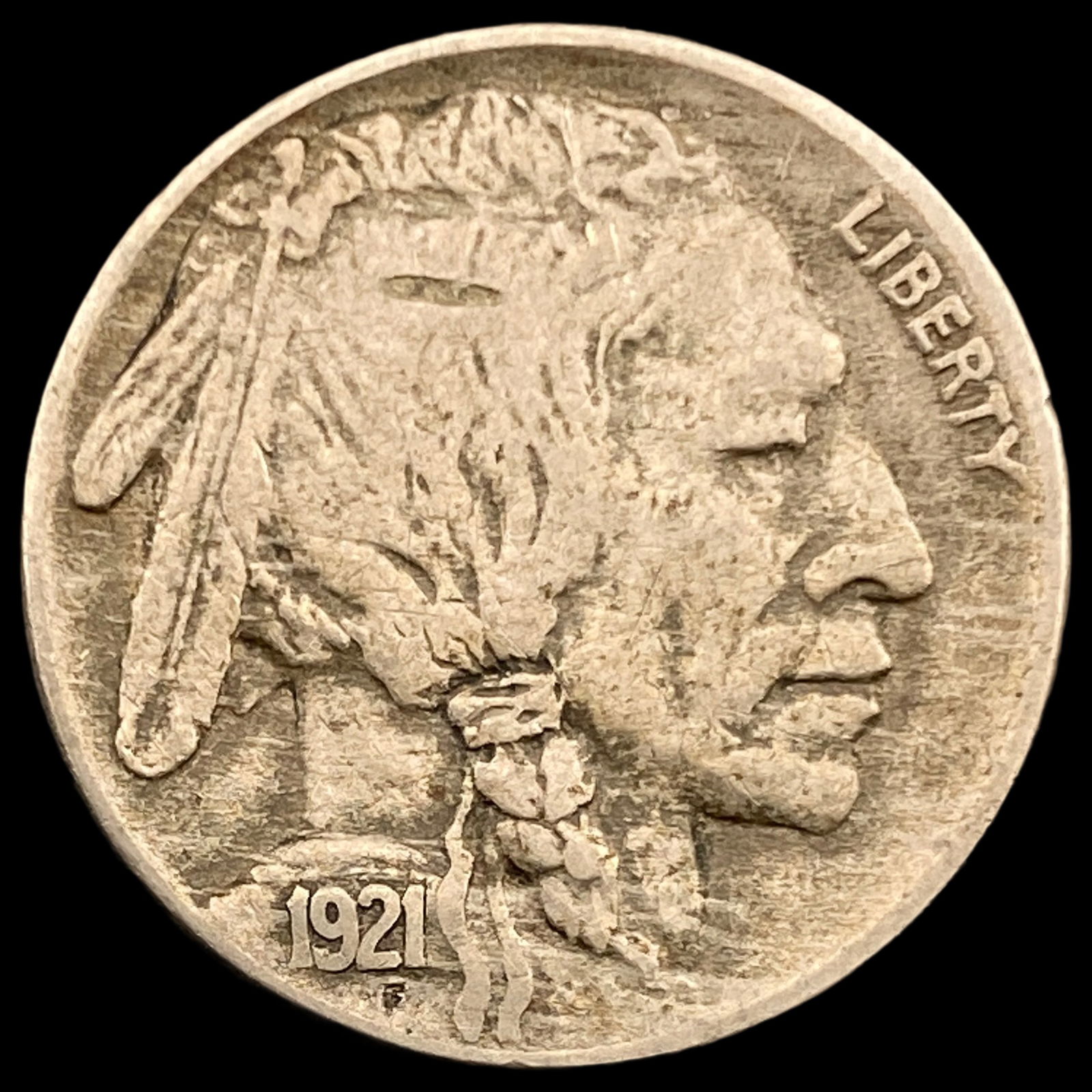 1921-S Buffalo Nickel NEARLY UNCIRCULATED (1 of 2)