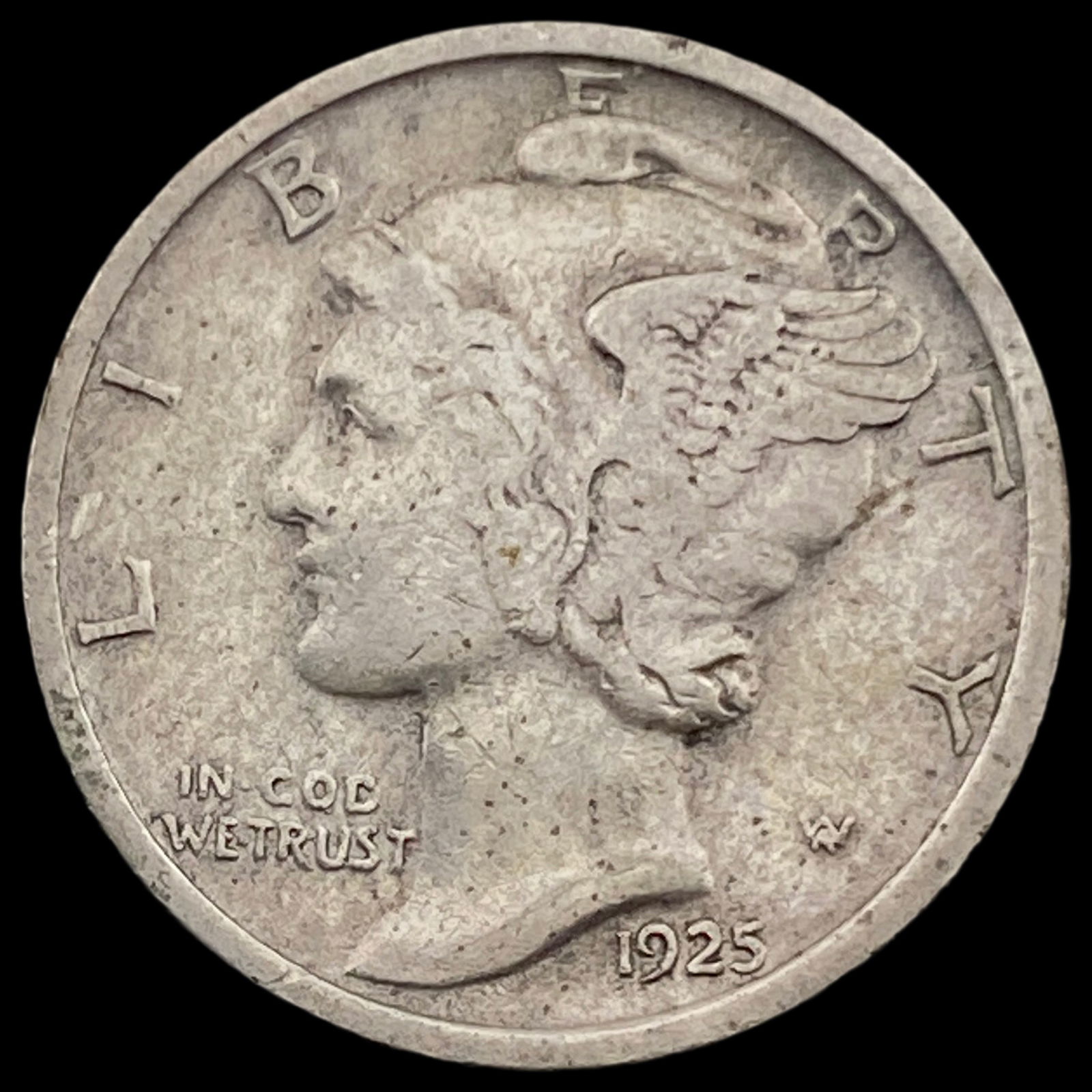 1925-D Silver Mercury Dime NEARLY UNCIRCULATED: 1925-D Silver Mercury Dime NEARLY UNCIRCULATED