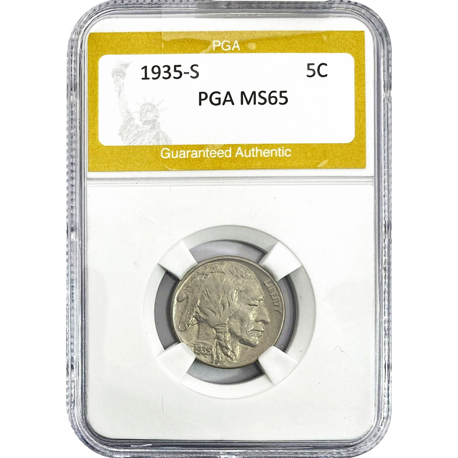 1935-S Buffalo Nickel PGA MS65 (1 of 2)