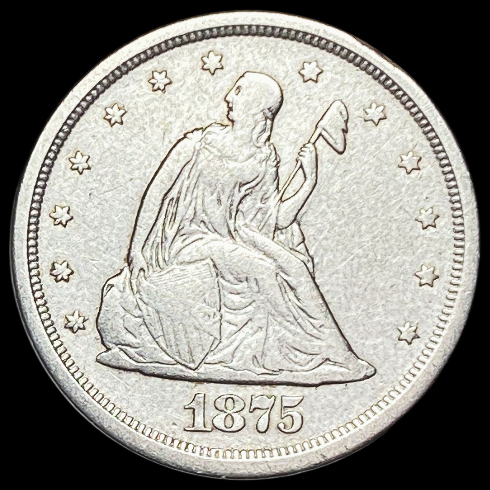 1875-S Silver Twenty Cents ABOUT UNCIRCULATED (1 of 2)