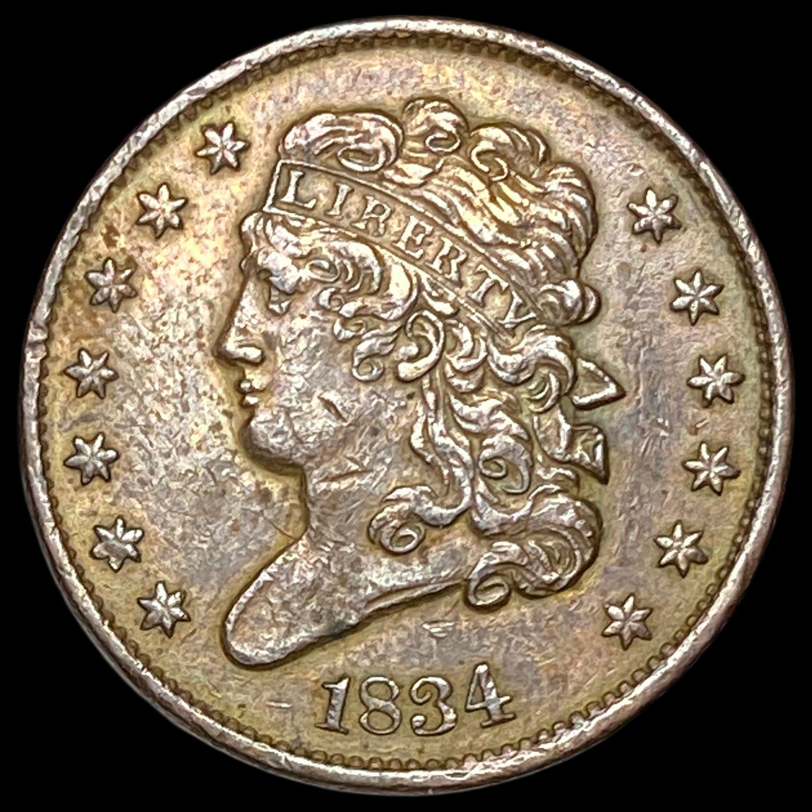 1834 Classic Head Half Cent CLOSELY UNCIRCULATED (1 of 2)