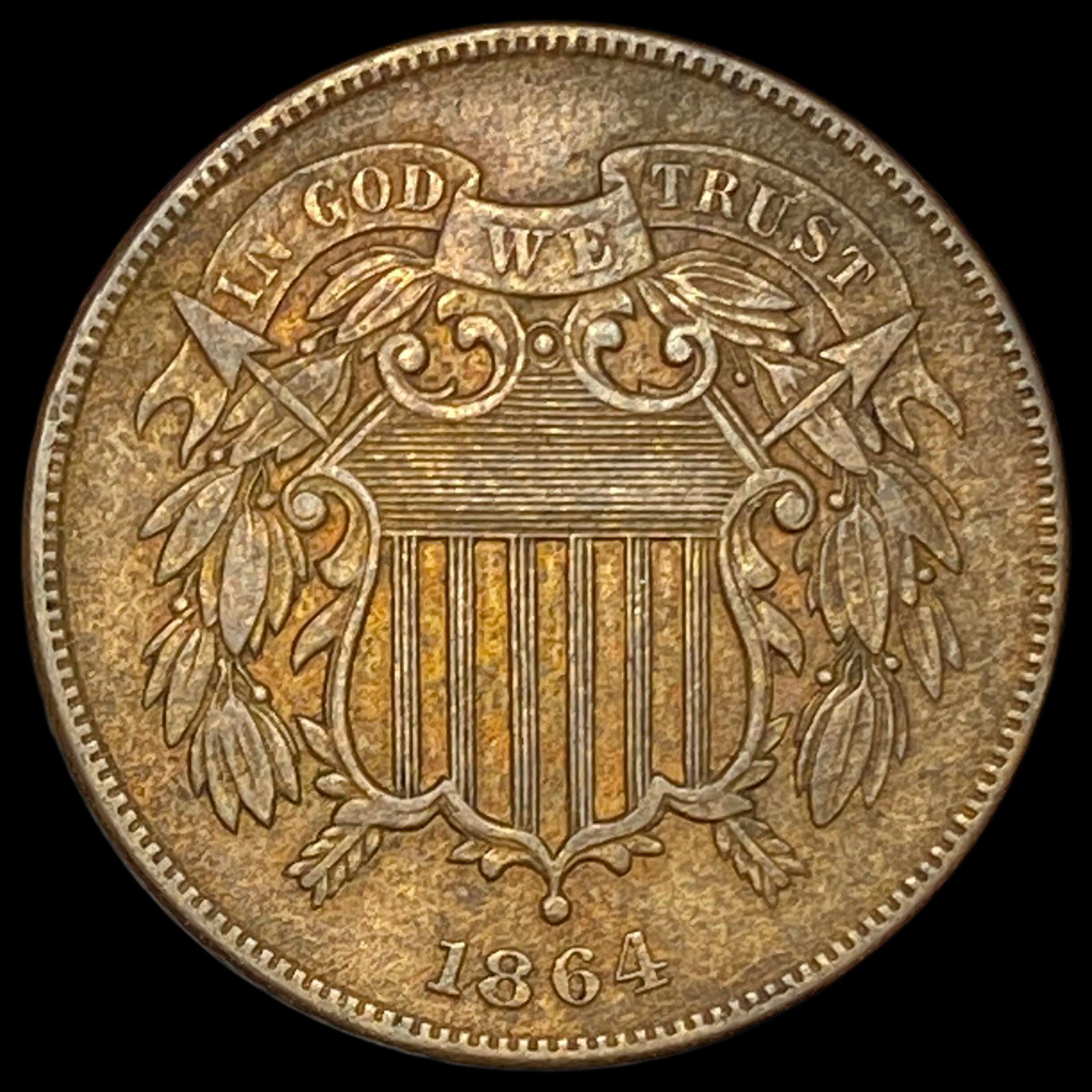 1864 Two Cent Piece CLOSELY UNCIRCULATED (1 of 2)