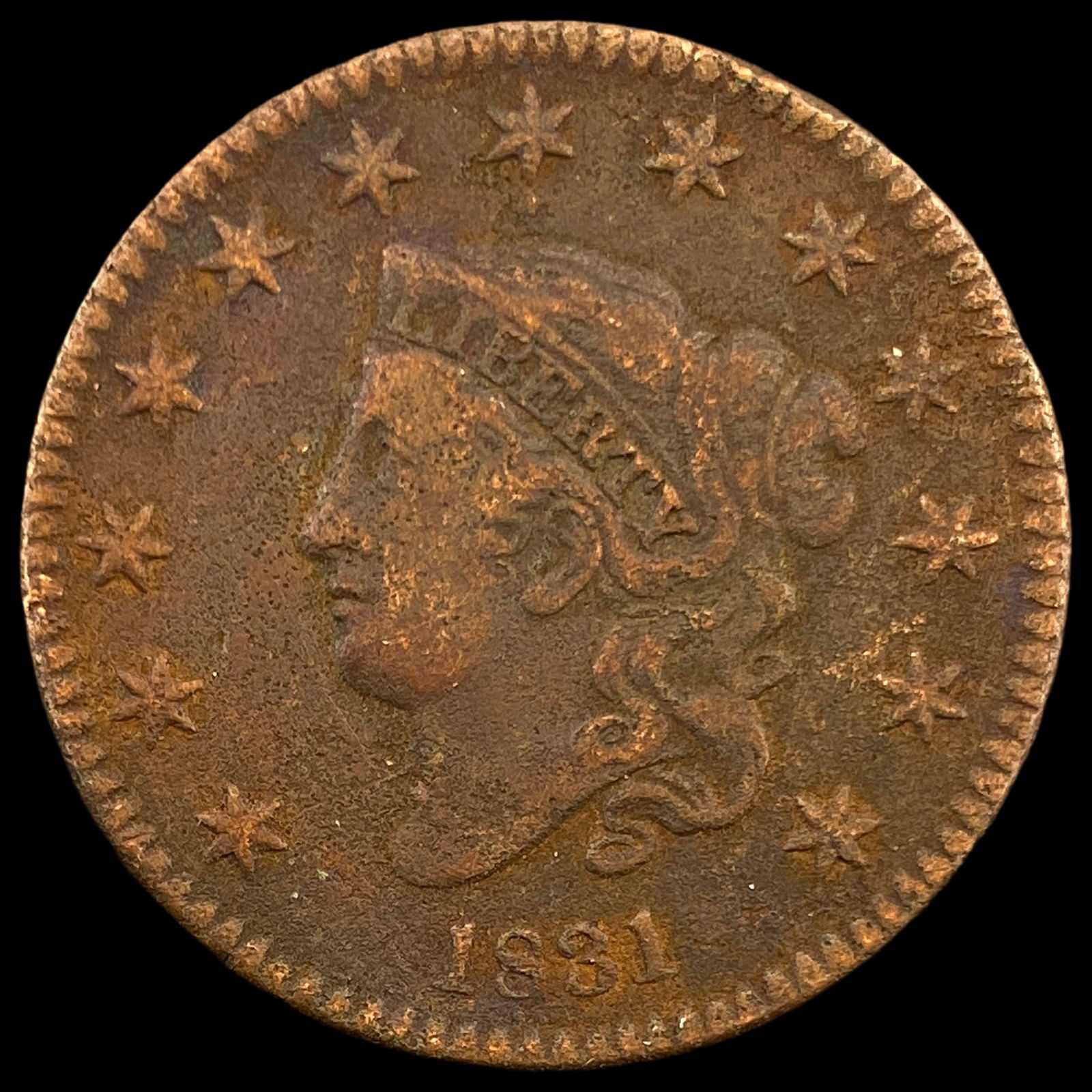 1831 Coronet Head Large Cent LIGHTLY CIRCULATED (1 of 2)