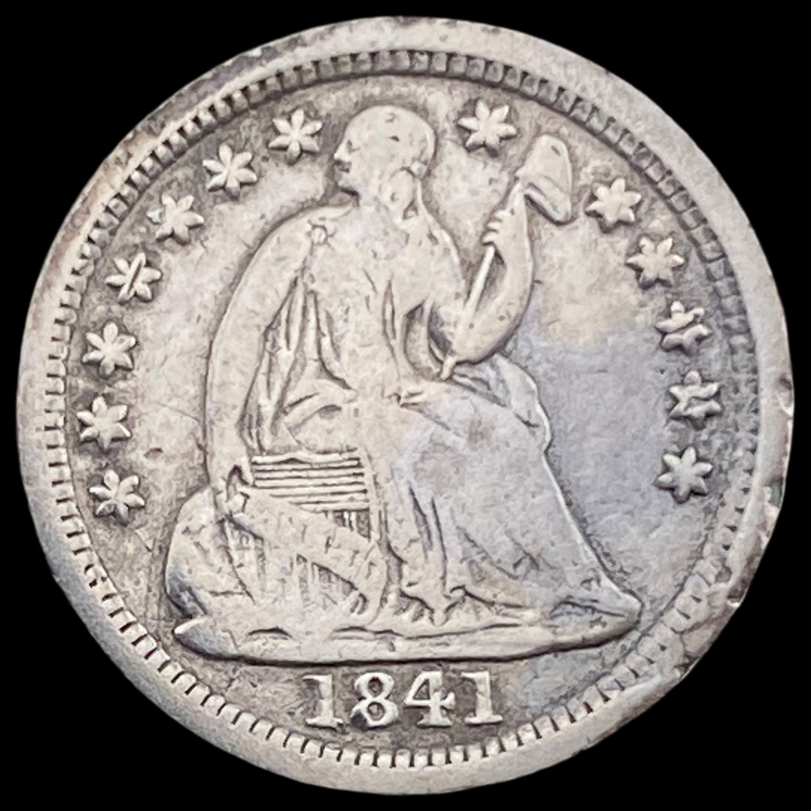 1841-O Seated Liberty Half Dime NICELY CIRCULATED (1 of 2)