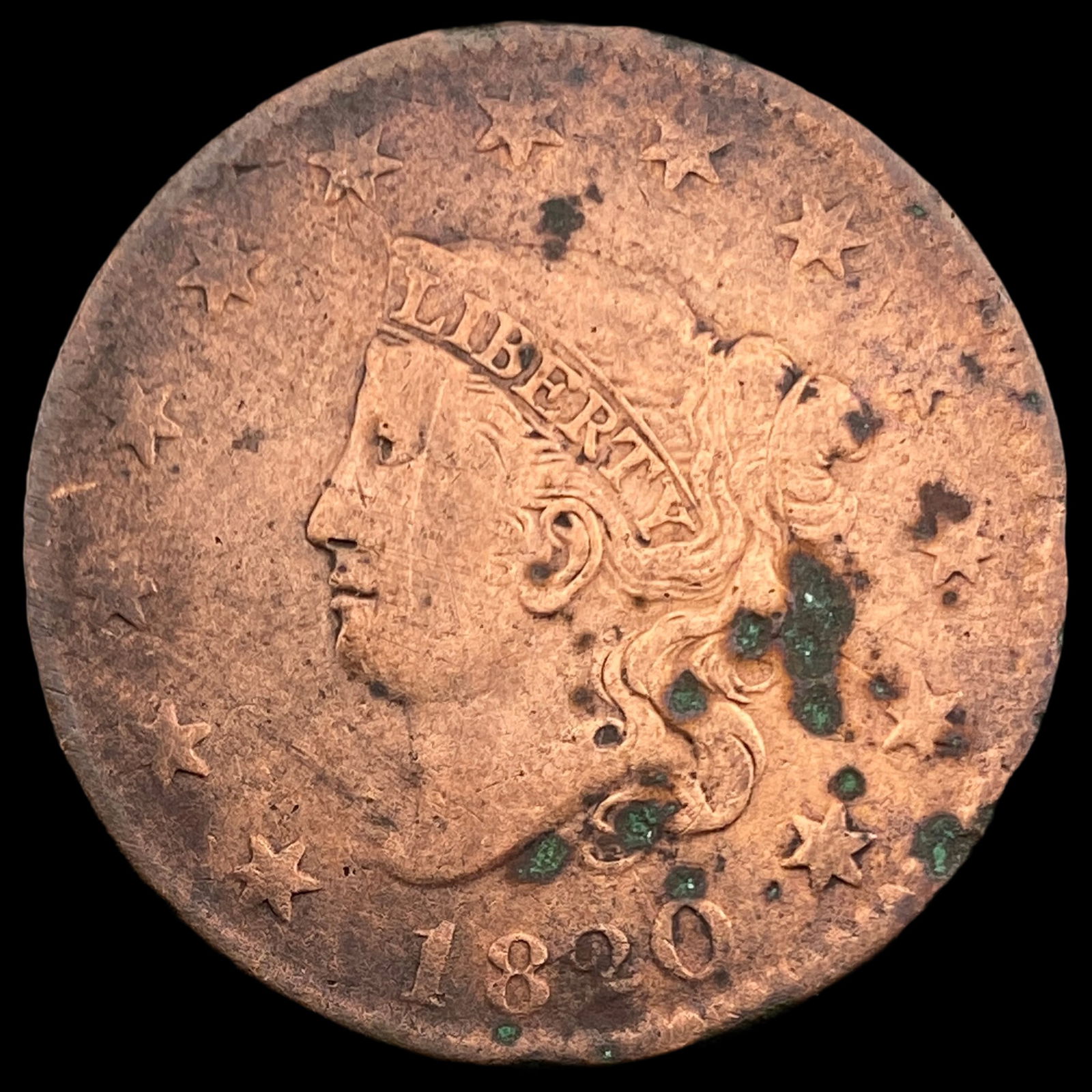 1820 Coronet Head Large Cent NEARLY UNCIRCULATED (1 of 2)