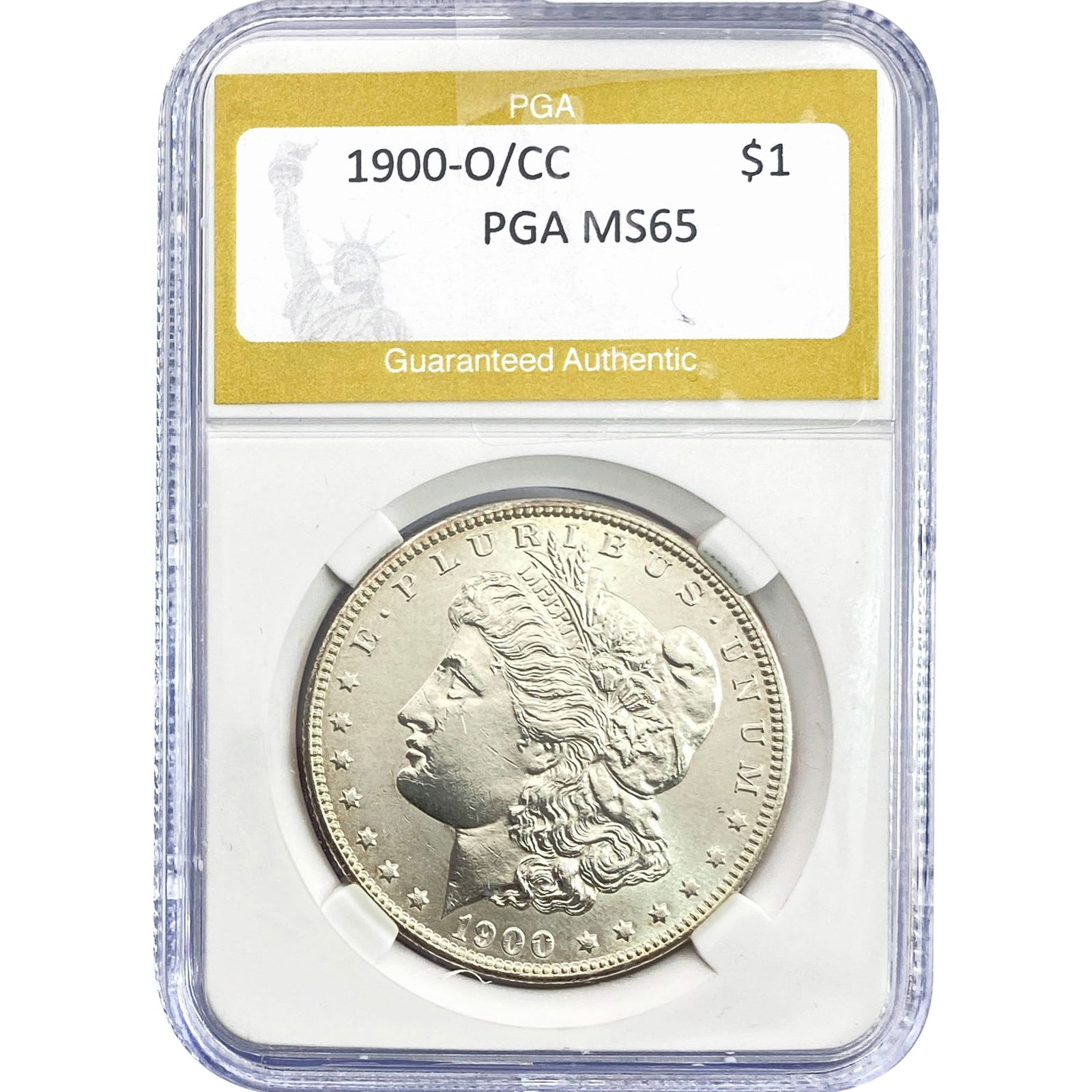 1900-O/CC Morgan Silver Dollar PGA MS65: 1900-O/CC Morgan Silver Dollar PGA MS65