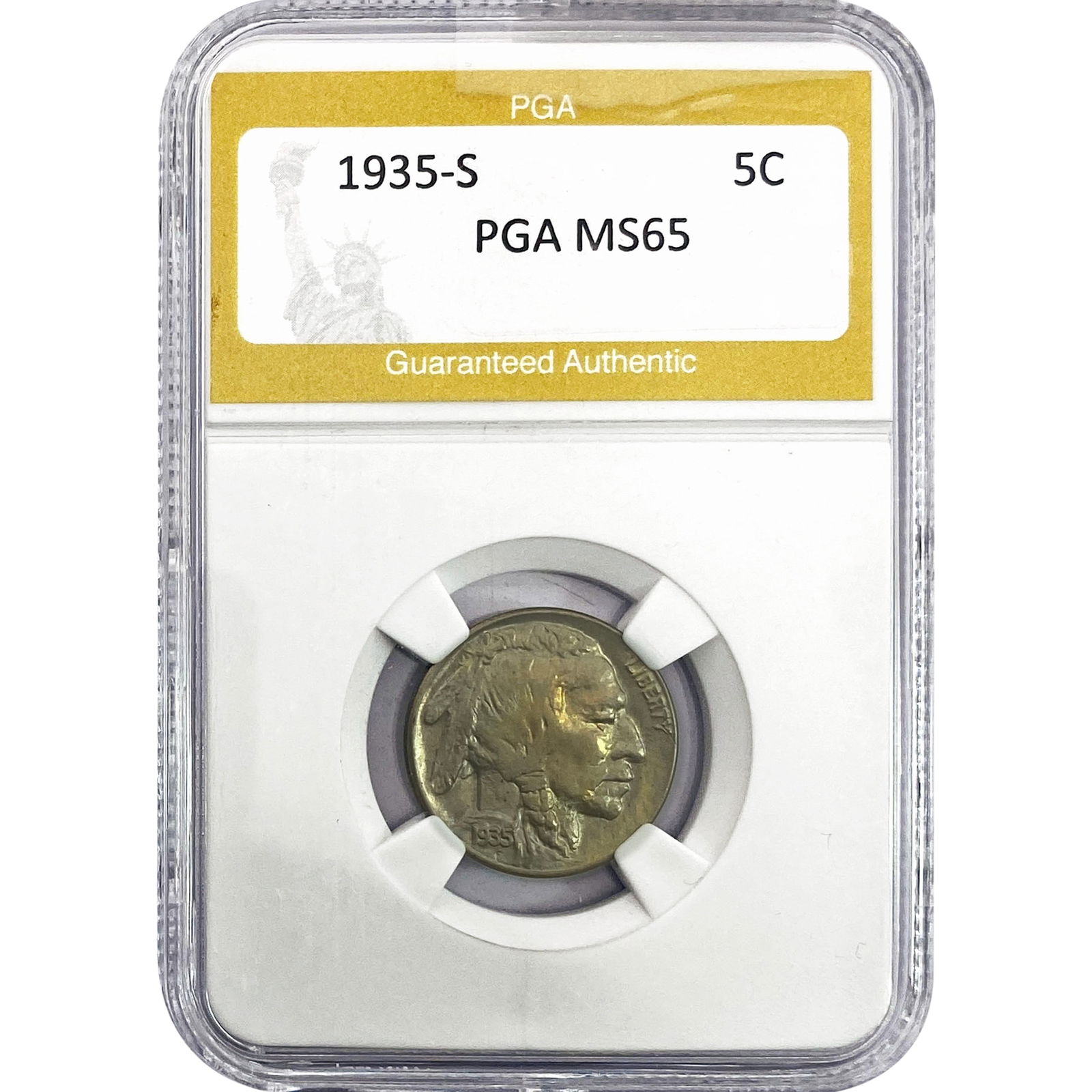 1935-S Buffalo Nickel PGA MS65: 1935-S Buffalo Nickel PGA MS65