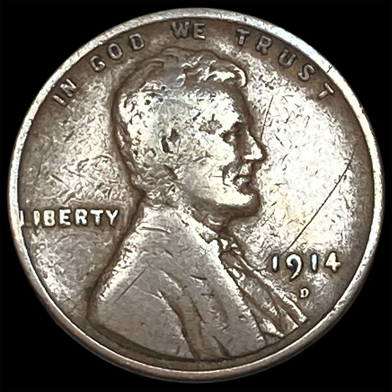 1914-D Lincoln Wheat Cent LIGHTLY CIRCULATED (1 of 2)
