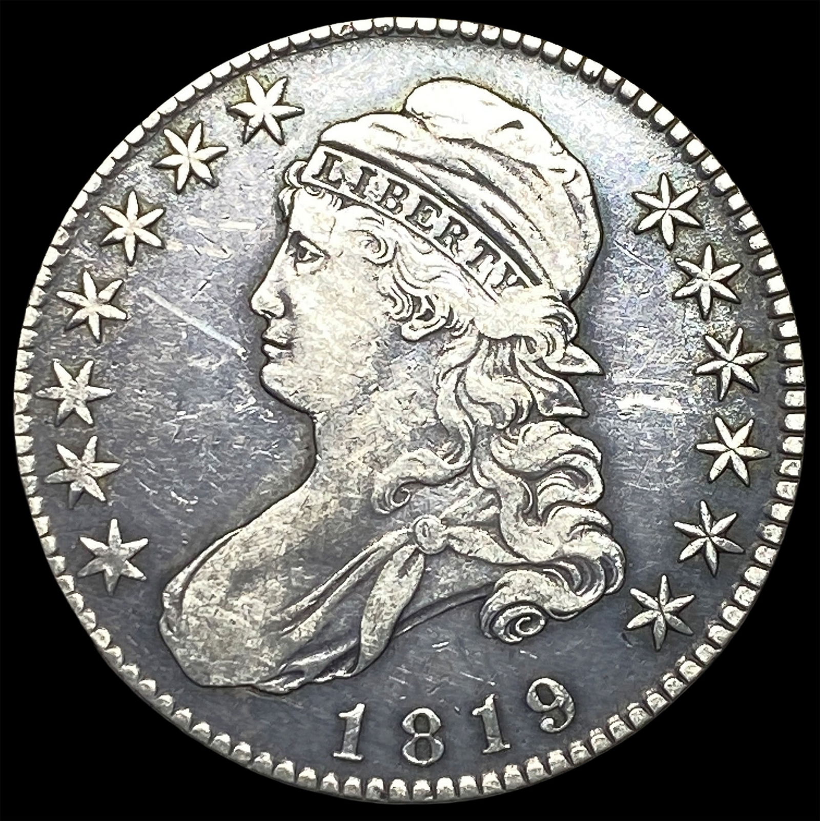 1819 Capped Bust Half Dollar NEARLY UNCIRCULATED (1 of 2)